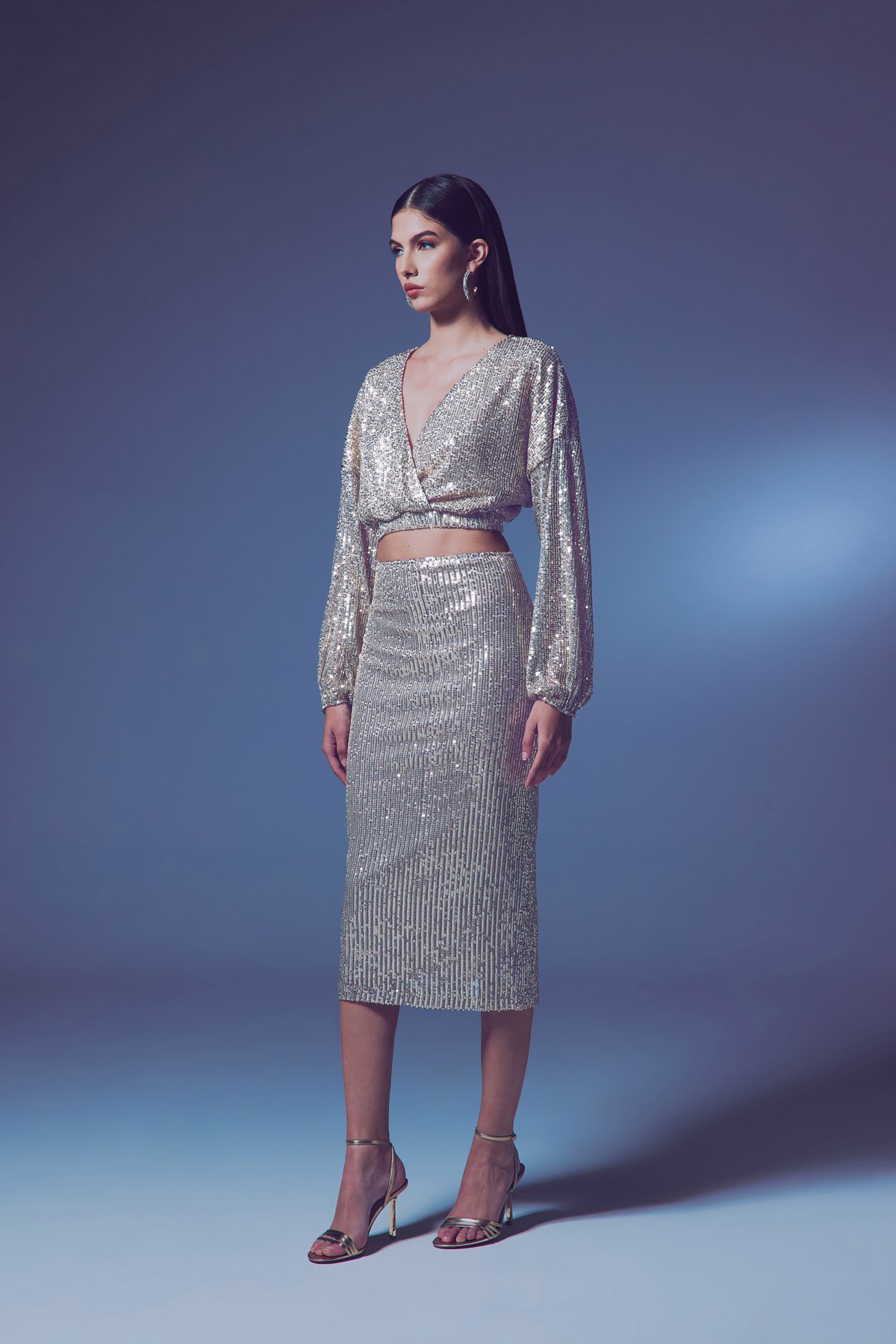 Payet Detaylı Kalem Etek - Bej