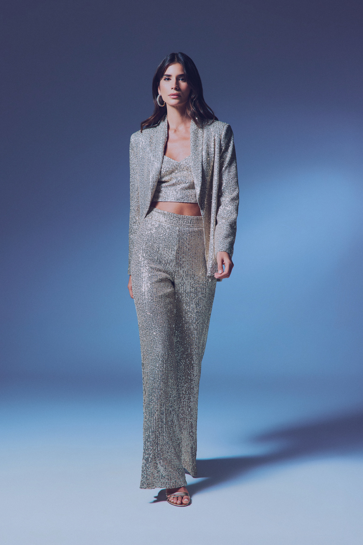 Payetli Salaş Ceket - BEJ