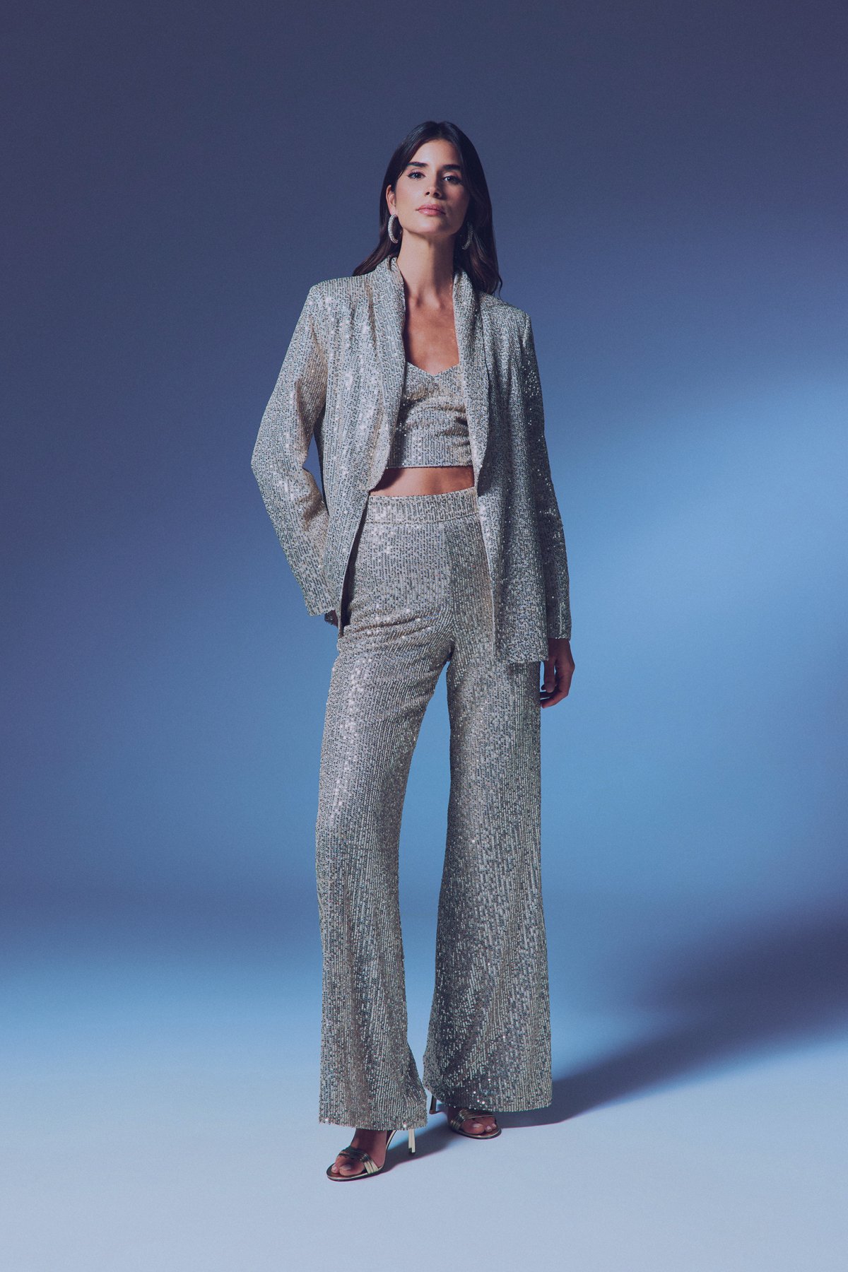 Payetli Salaş Ceket - BEJ