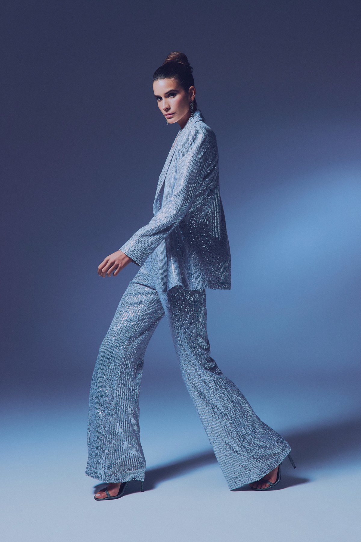 Payetli Salaş Ceket - GRİ