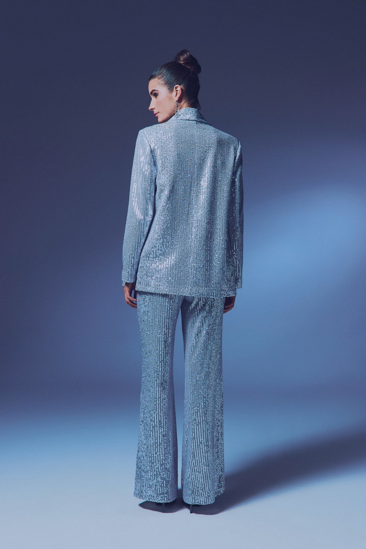 Payetli Salaş Ceket - GRİ