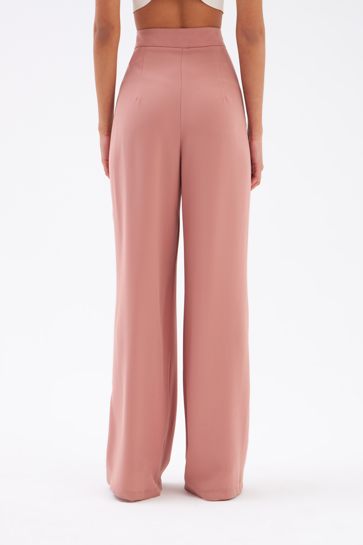 Pileli Krep Pantolon - GUL KURUSU