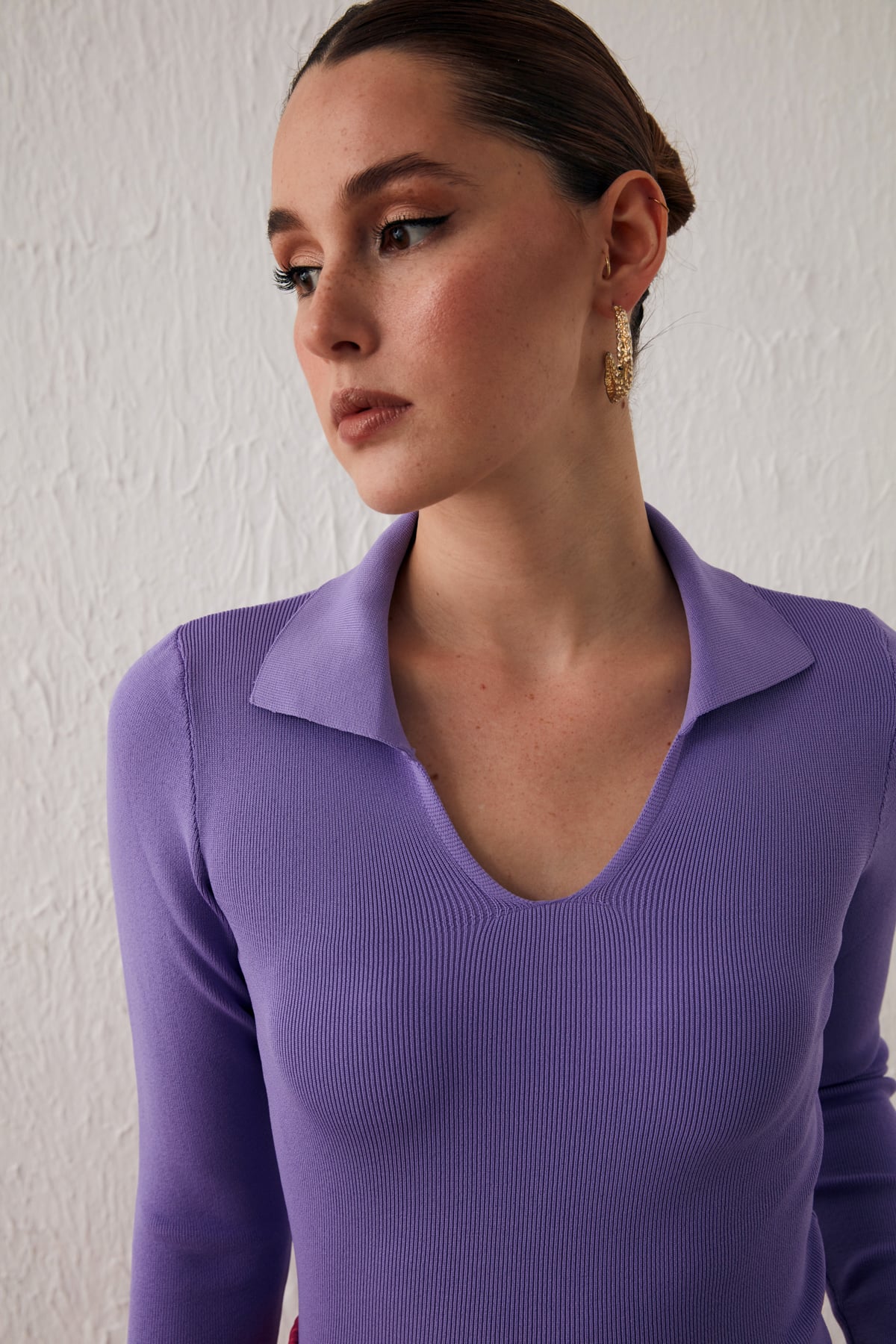 Polo Yaka Triko - LİLA