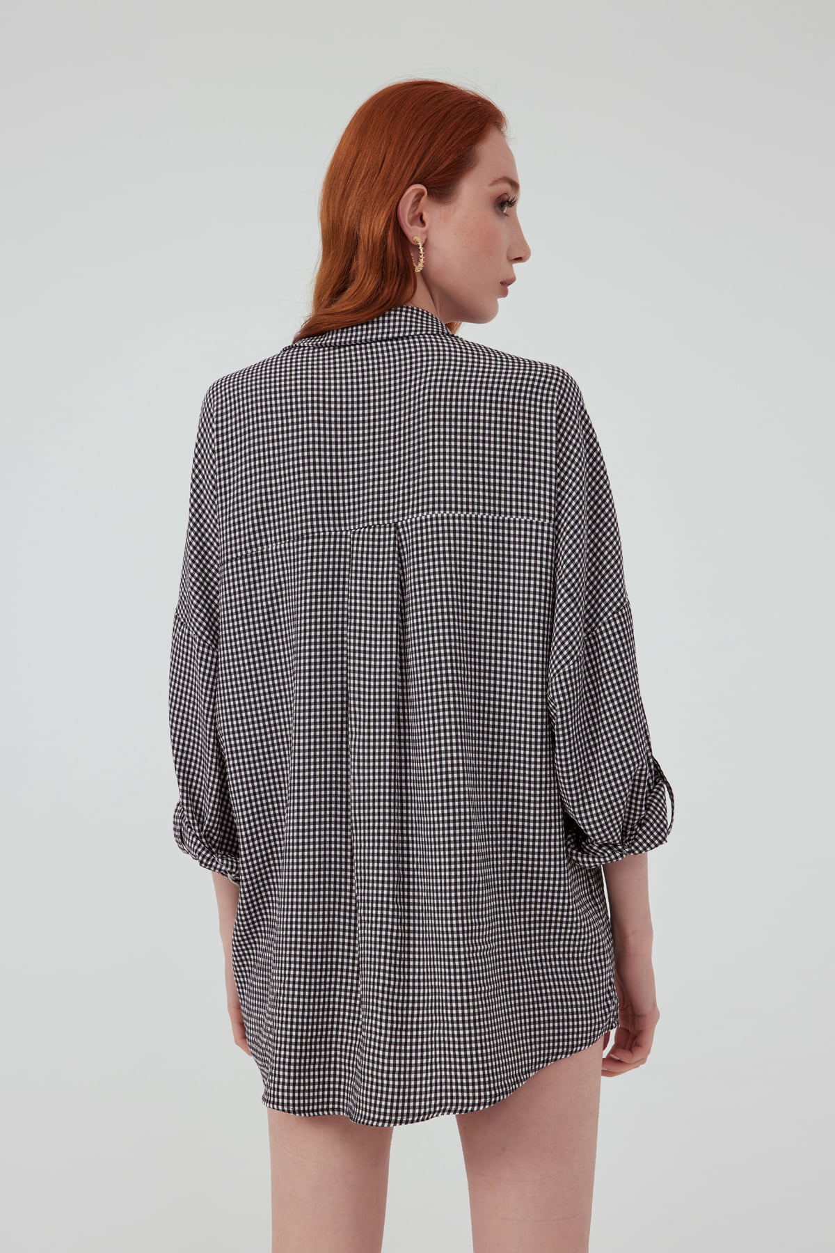 Pötikare oversize gömlek - SİYAH