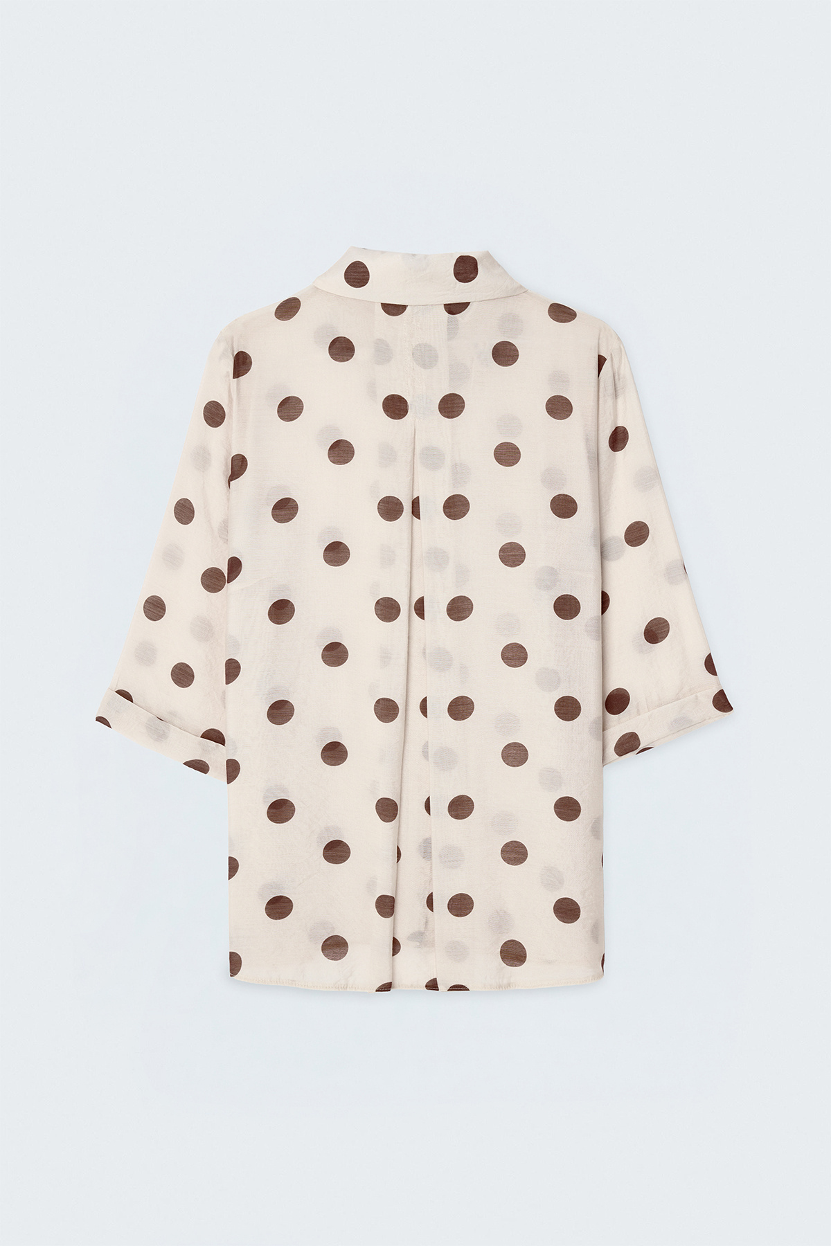Polka-Dot Shirt - Beıge