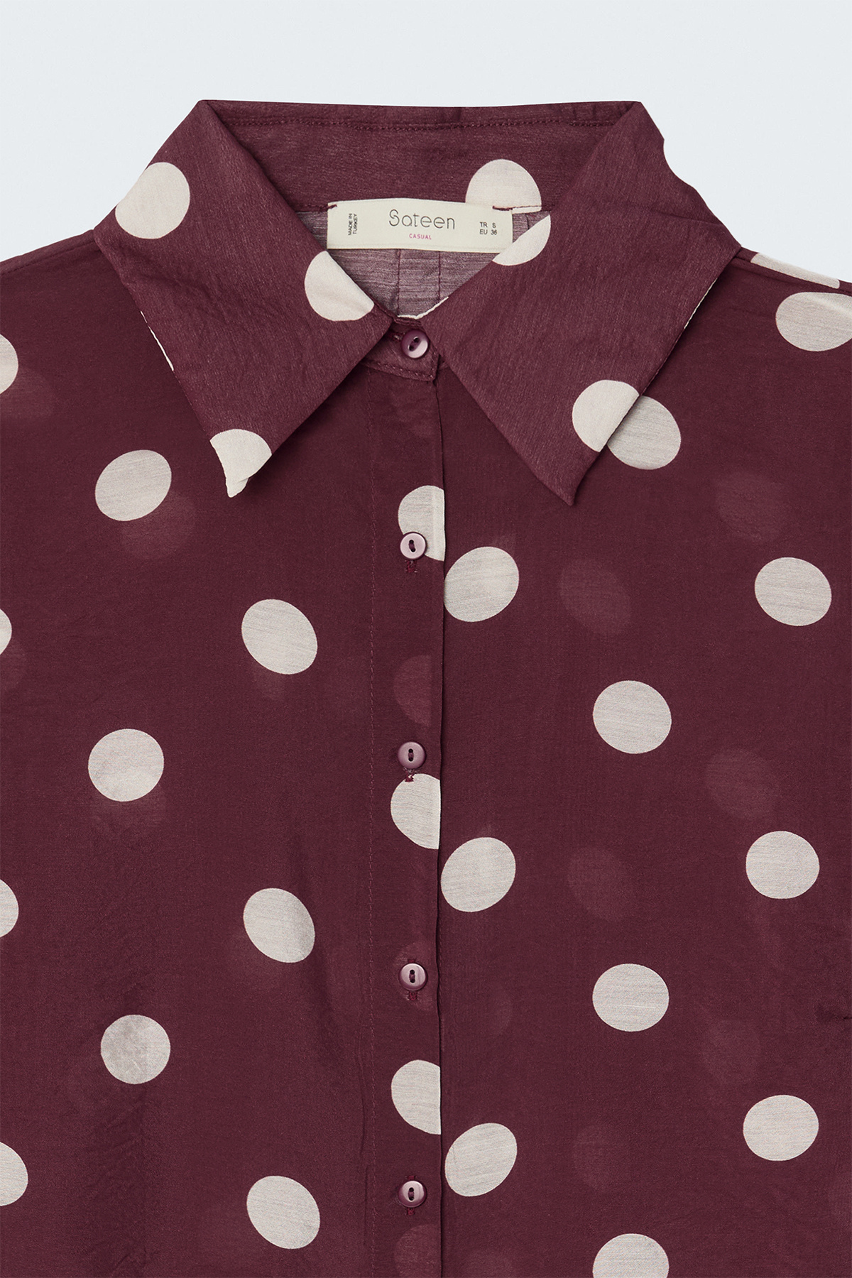 Polka-Dot Shirt - Maroon