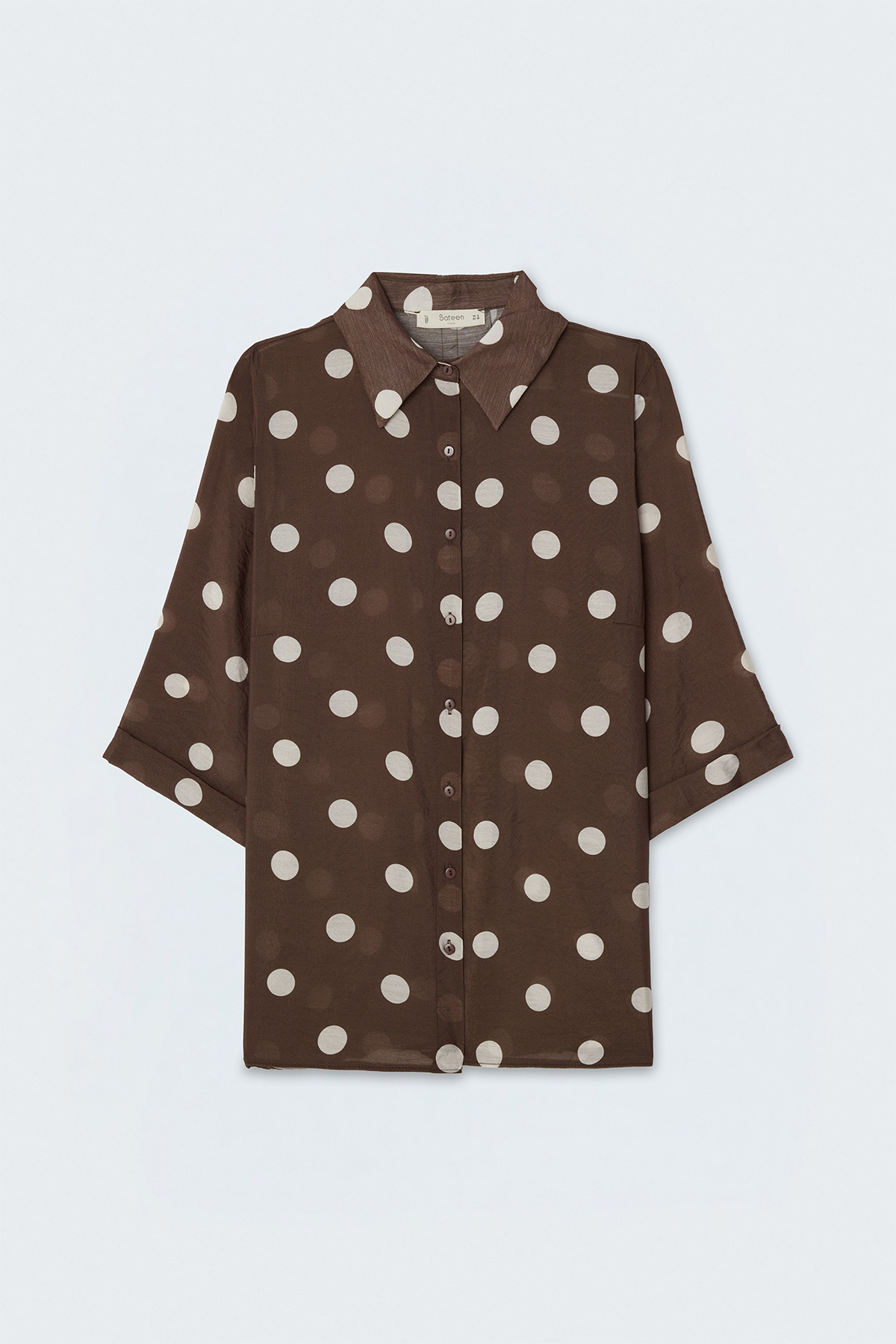 Polka-Dot Shirt - Brown