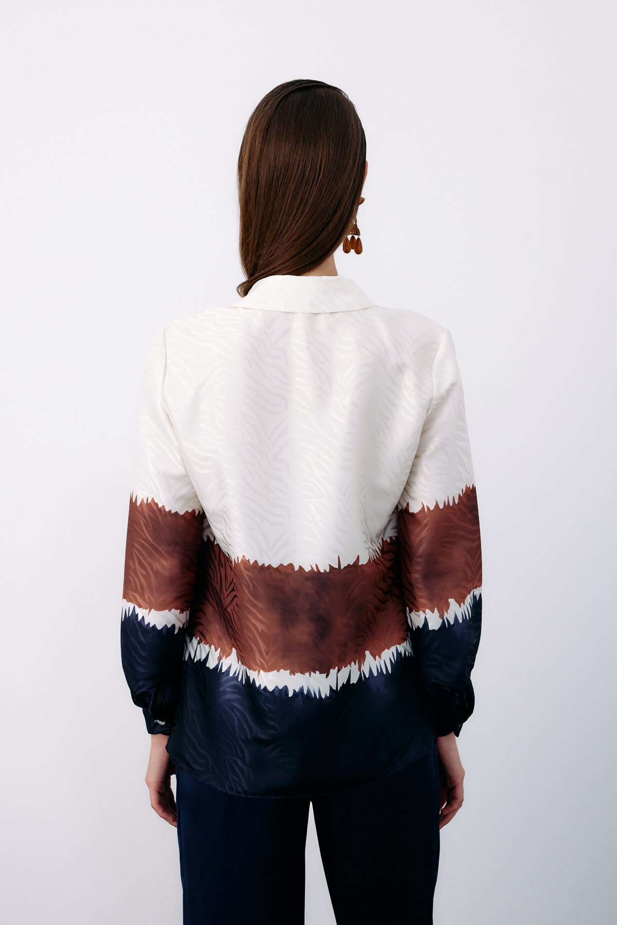 Renkli Klasik Gömlek - LACİVERT