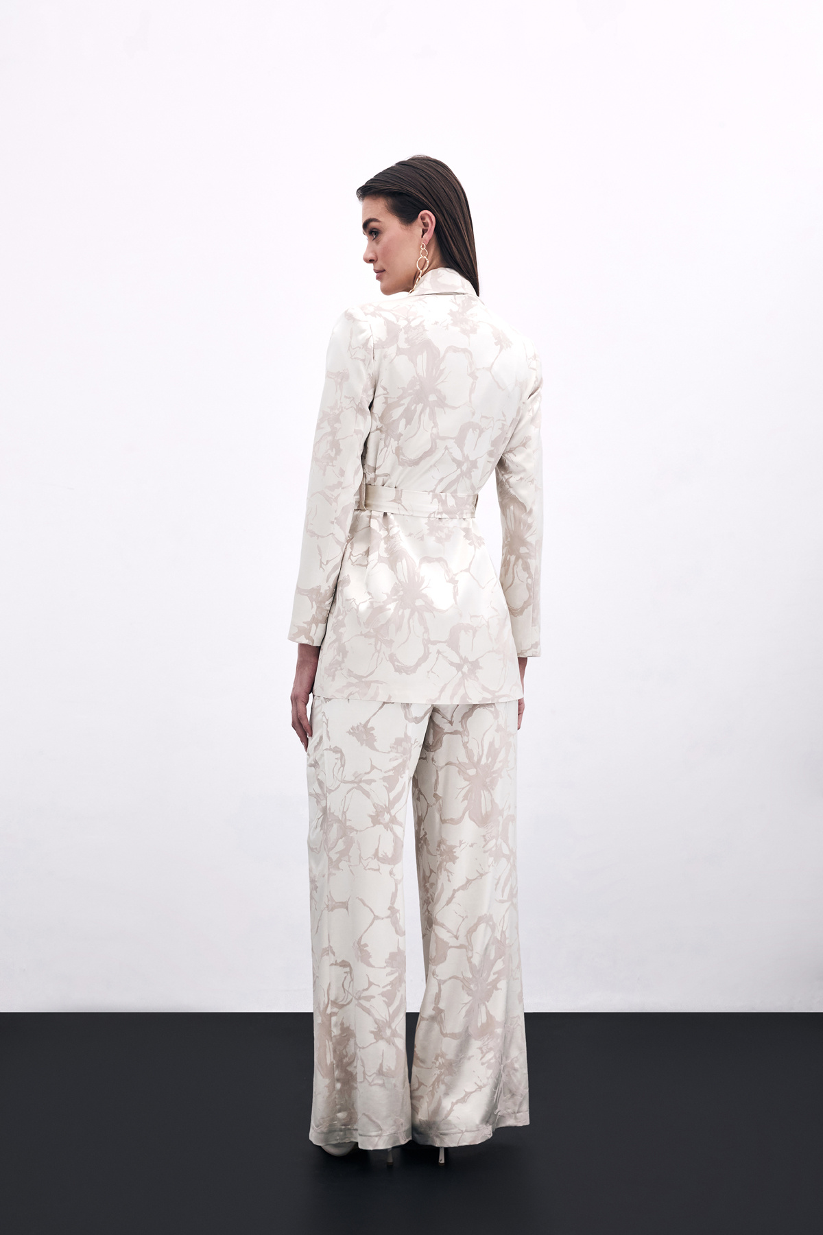 Colorful Long Jacket - Beıge
