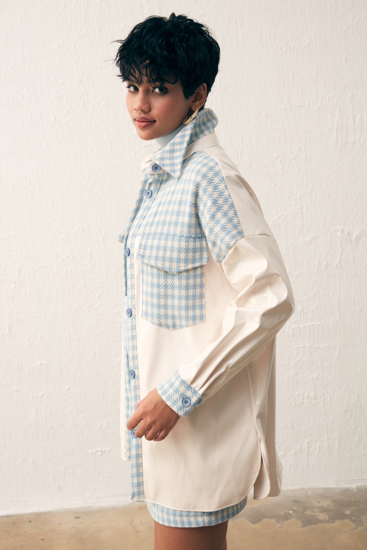 Rugan Kazayağı Gömlek - BEBE MAVİ