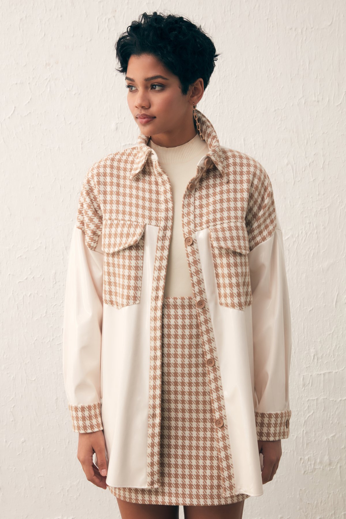 Rugan Kazayağı Gömlek - CAMEL