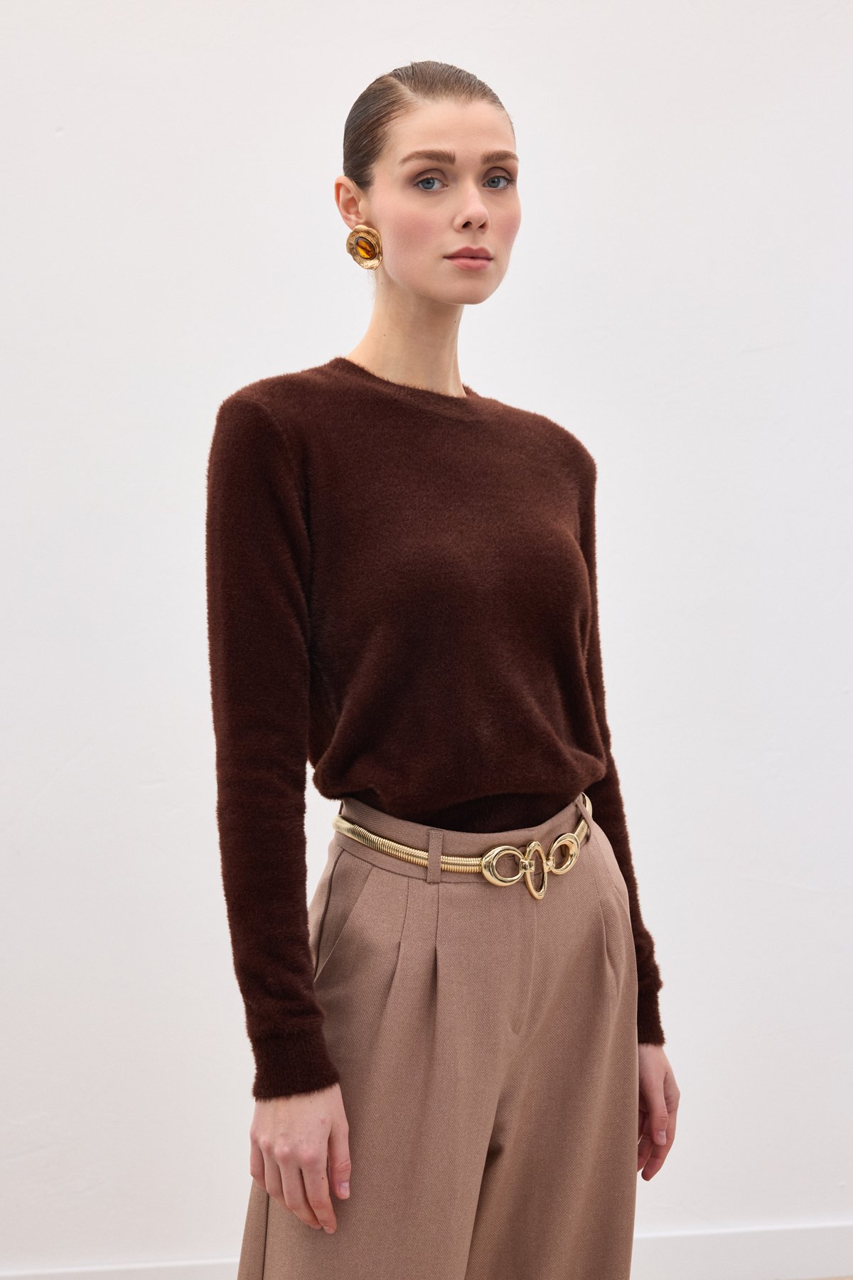 Sakallı Triko - Kahve