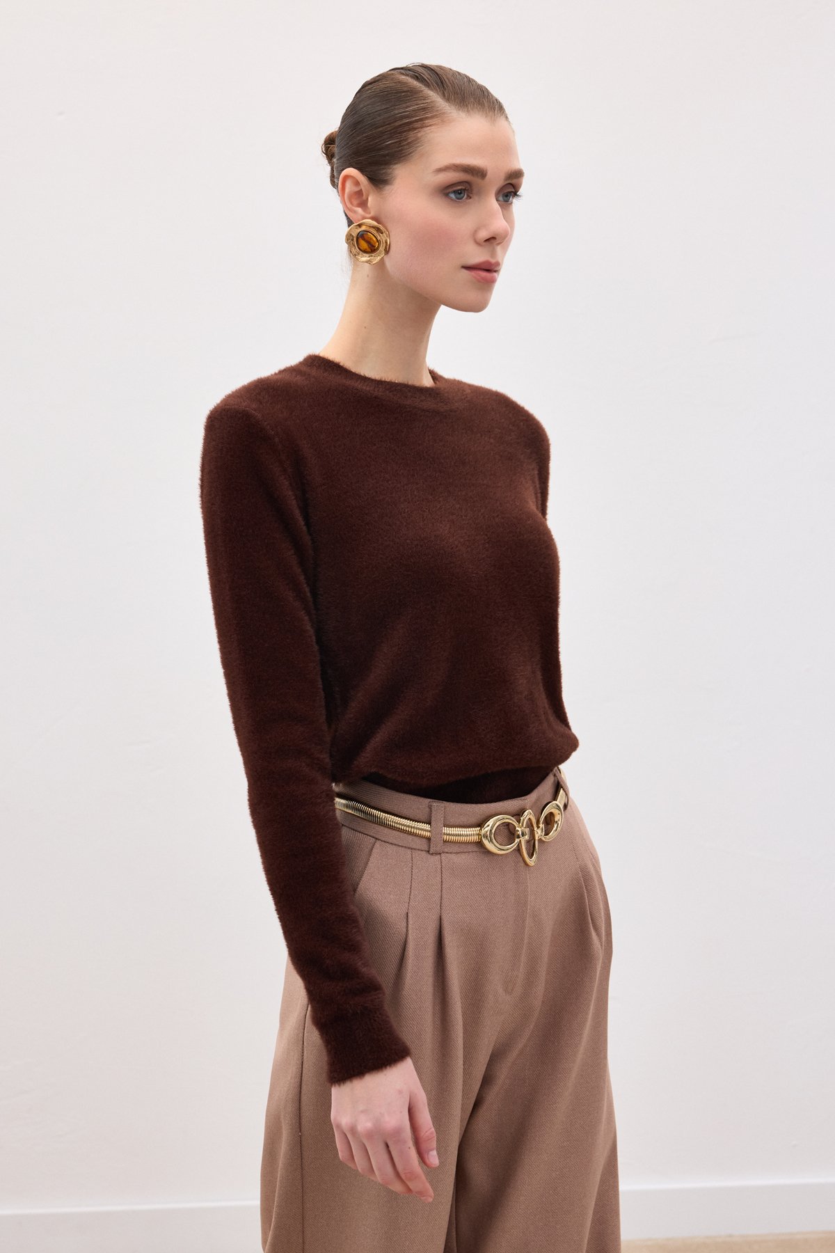 Sakallı Triko - Kahve