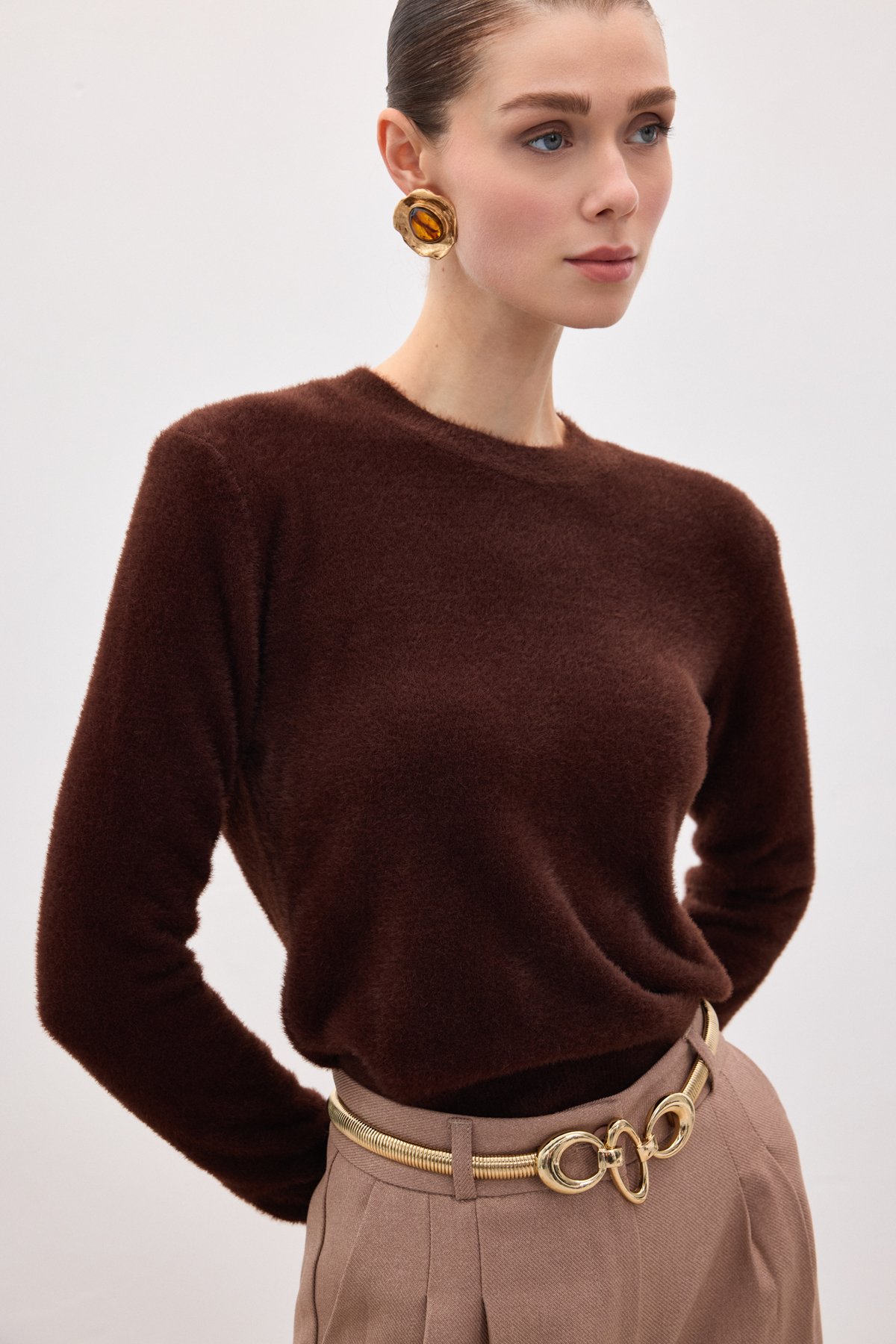 Sakallı Triko - Kahve