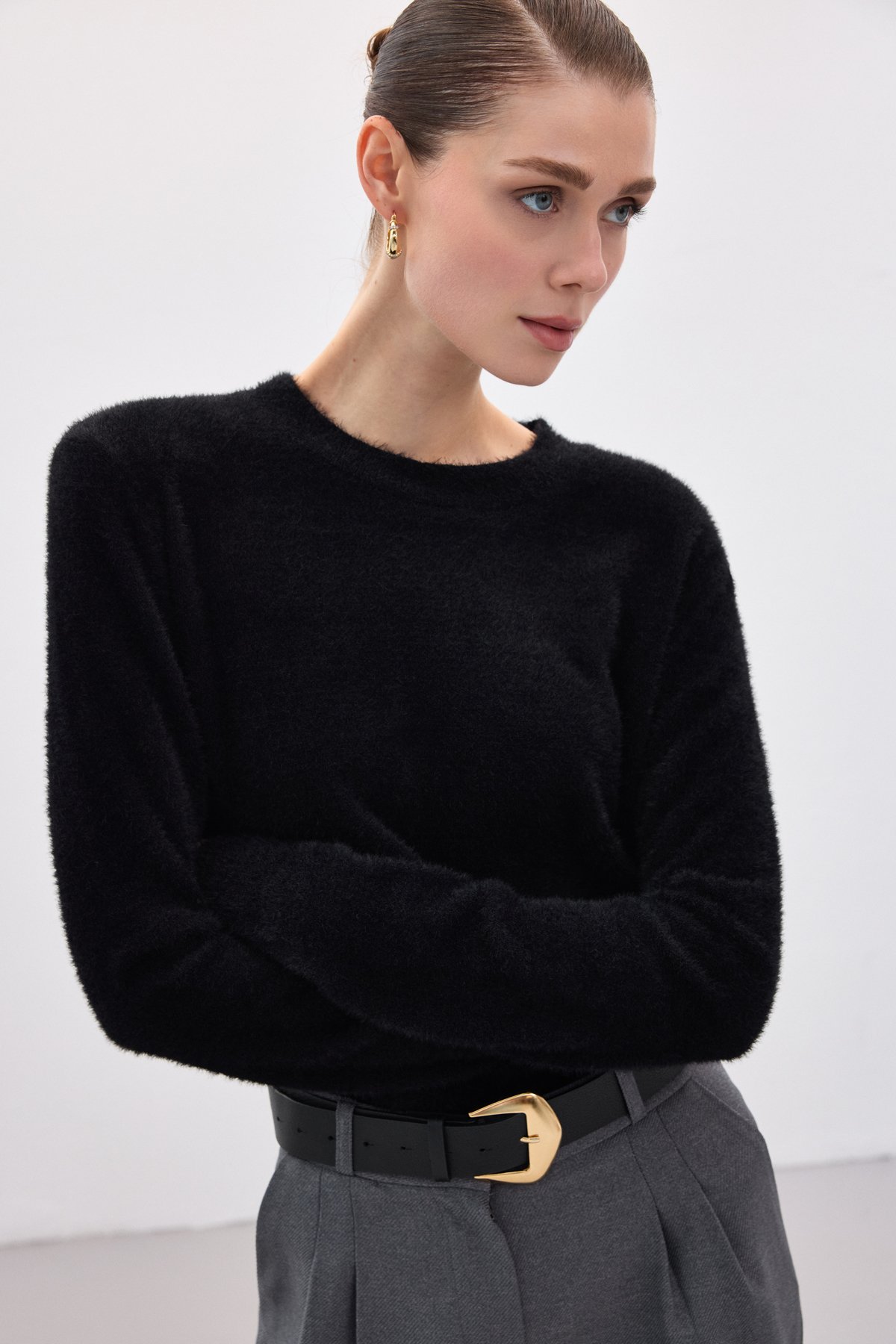 Sakallı Triko - Siyah