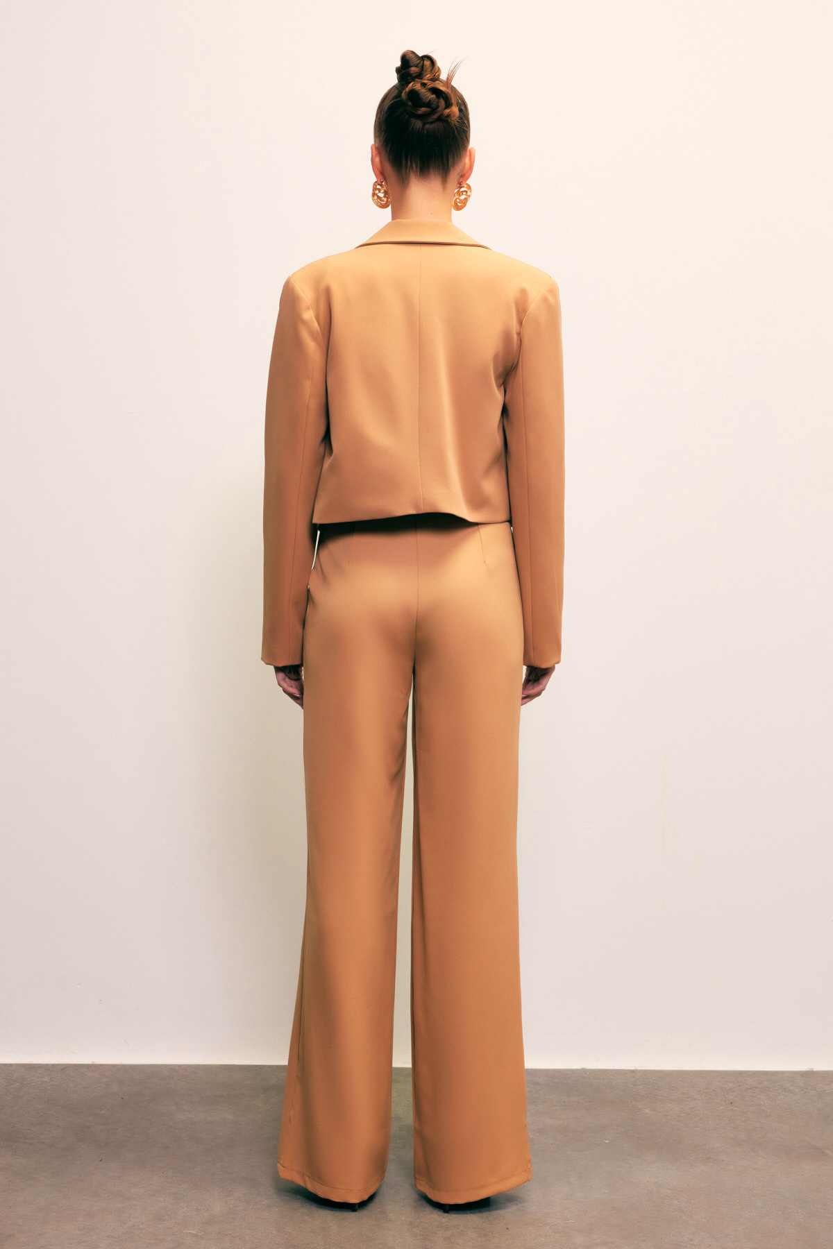 Şal Yaka Kısa Ceket - CAMEL