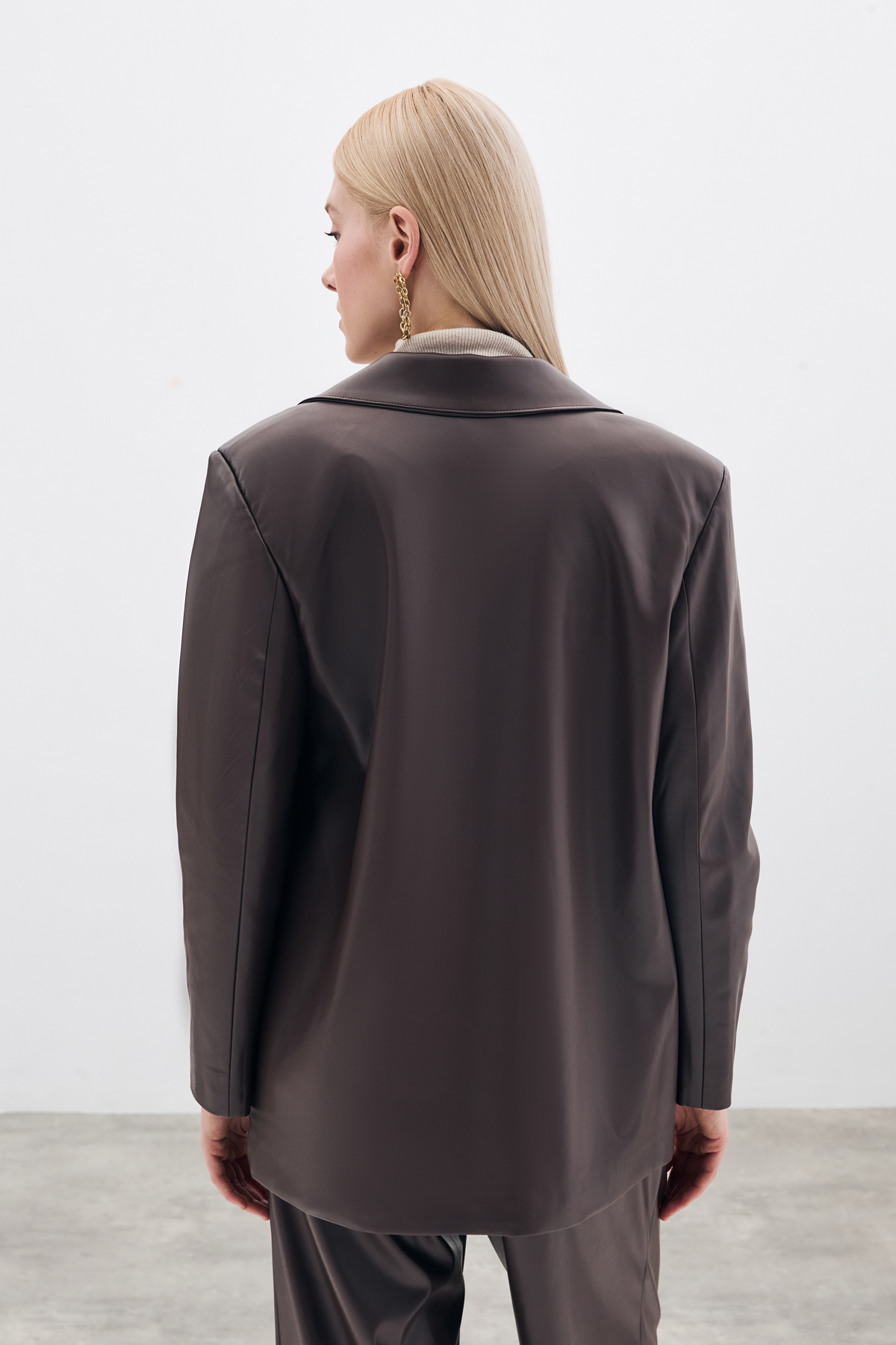 Salaş Deri Ceket - Kahve