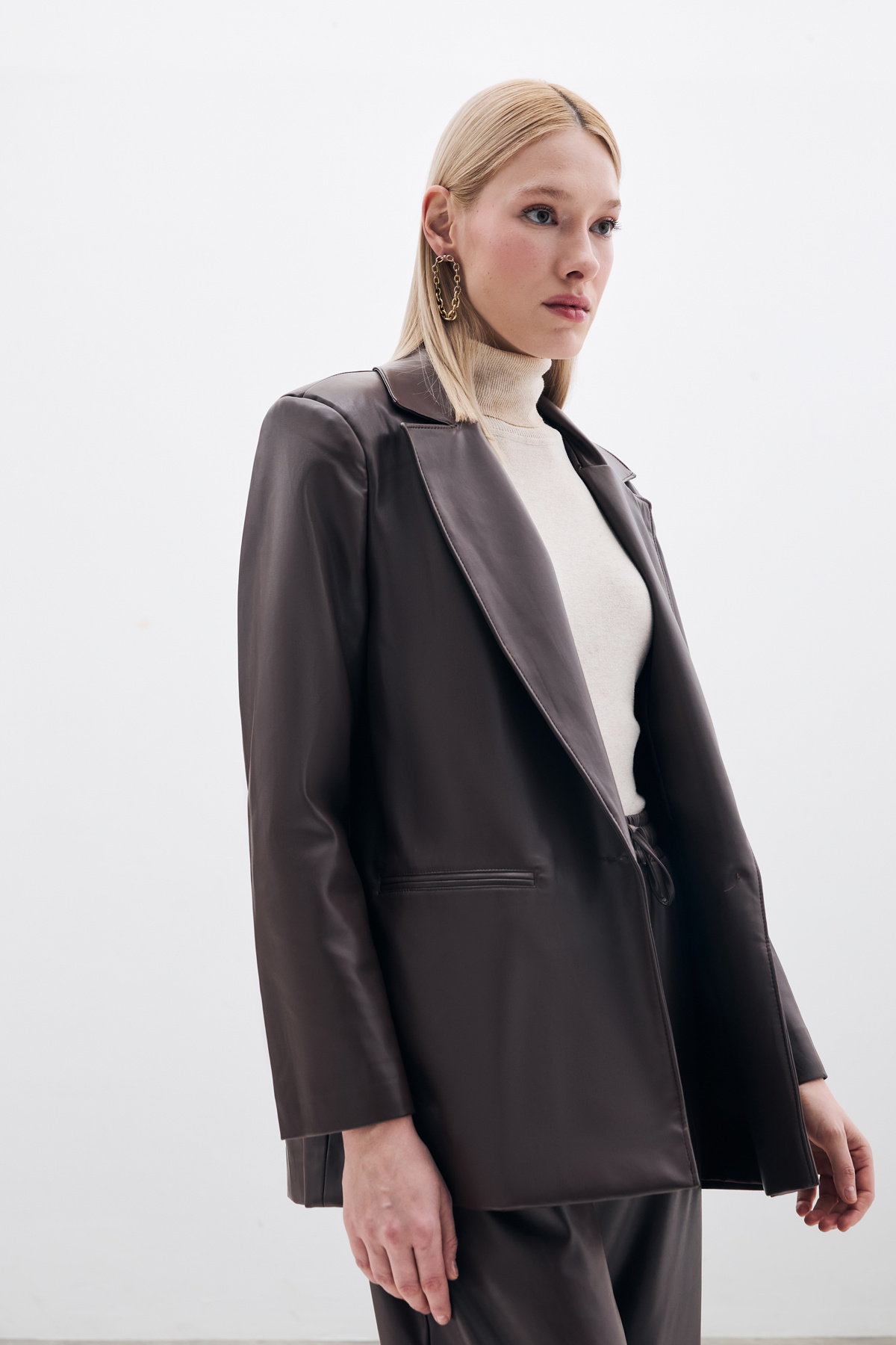 Salaş Deri Ceket - Kahve