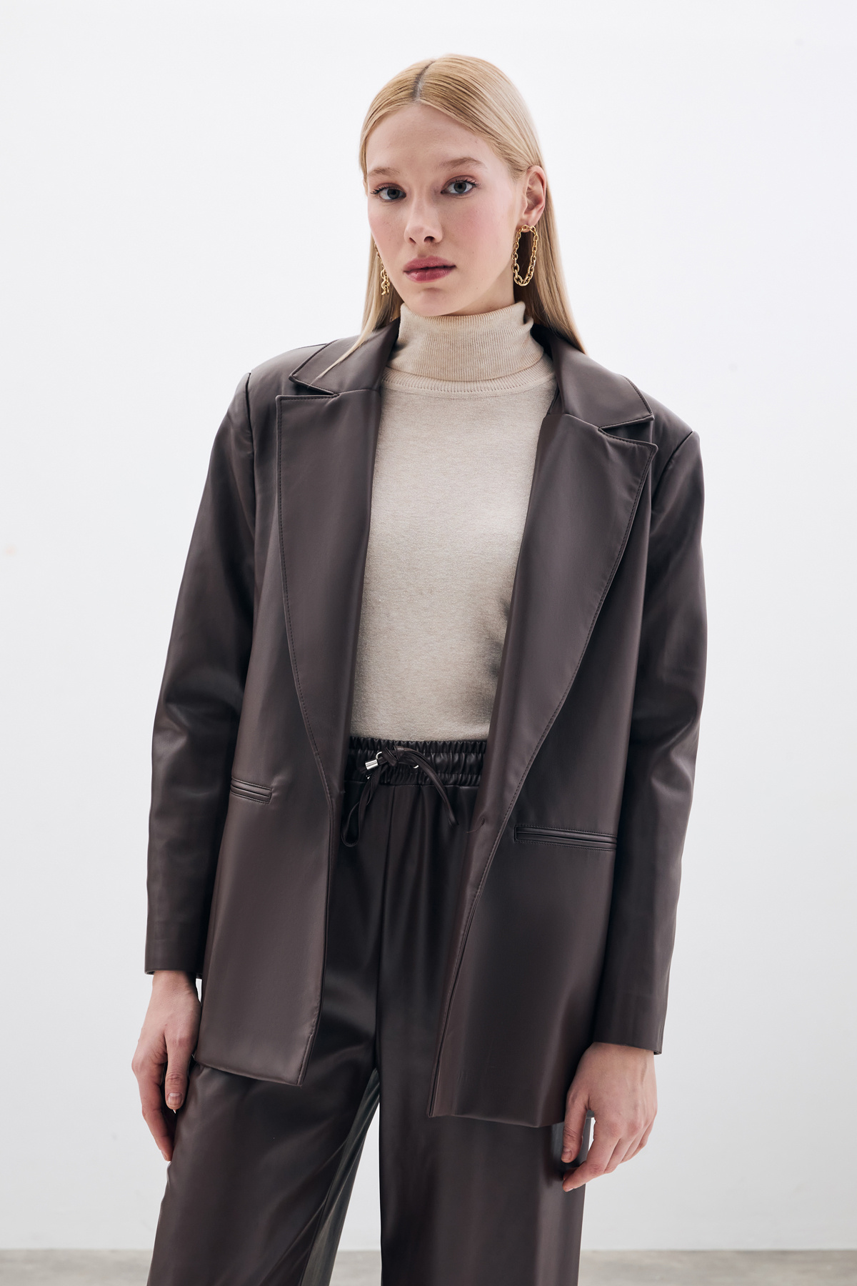 Salaş Deri Ceket - Kahve