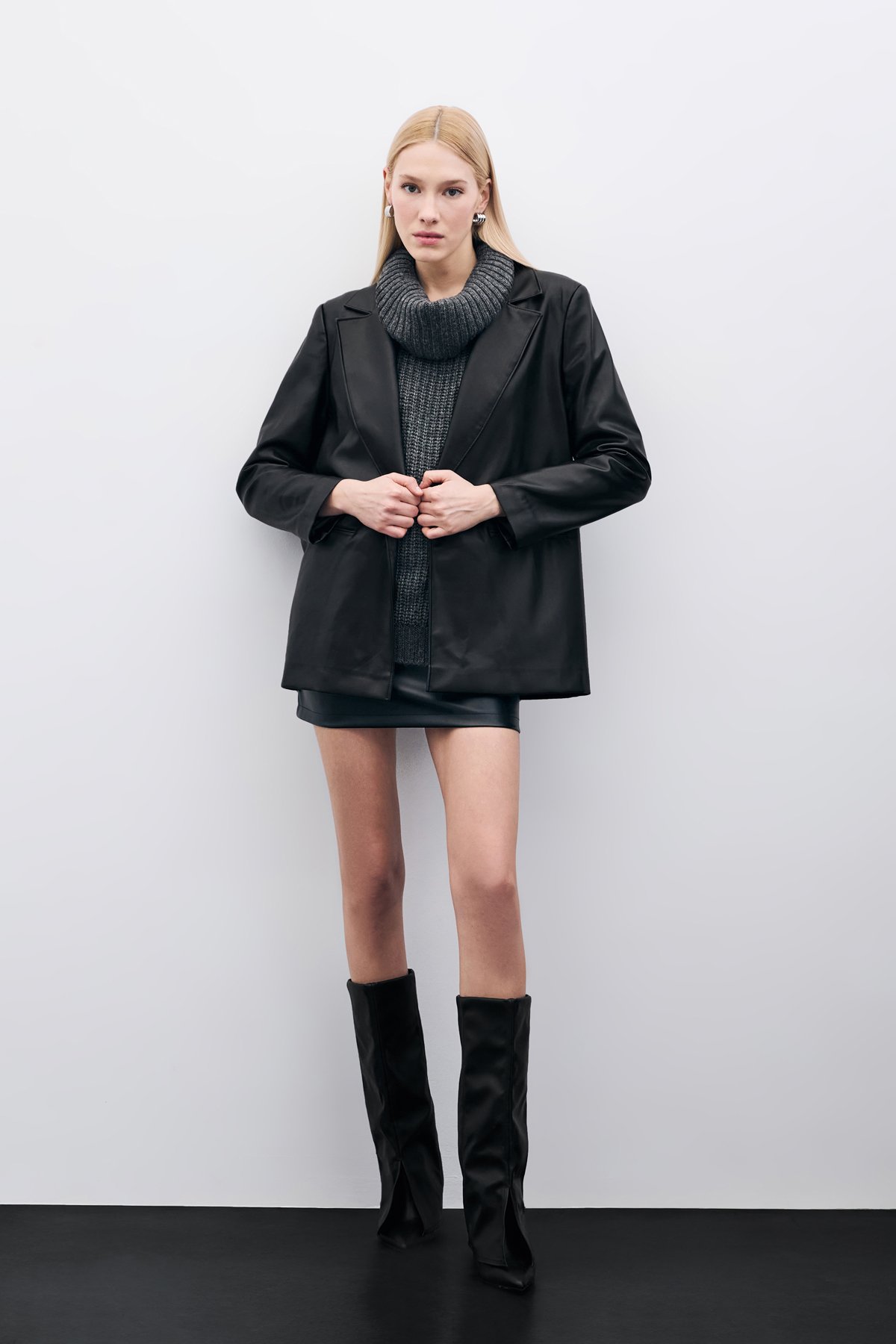 Salaş Deri Ceket - Siyah