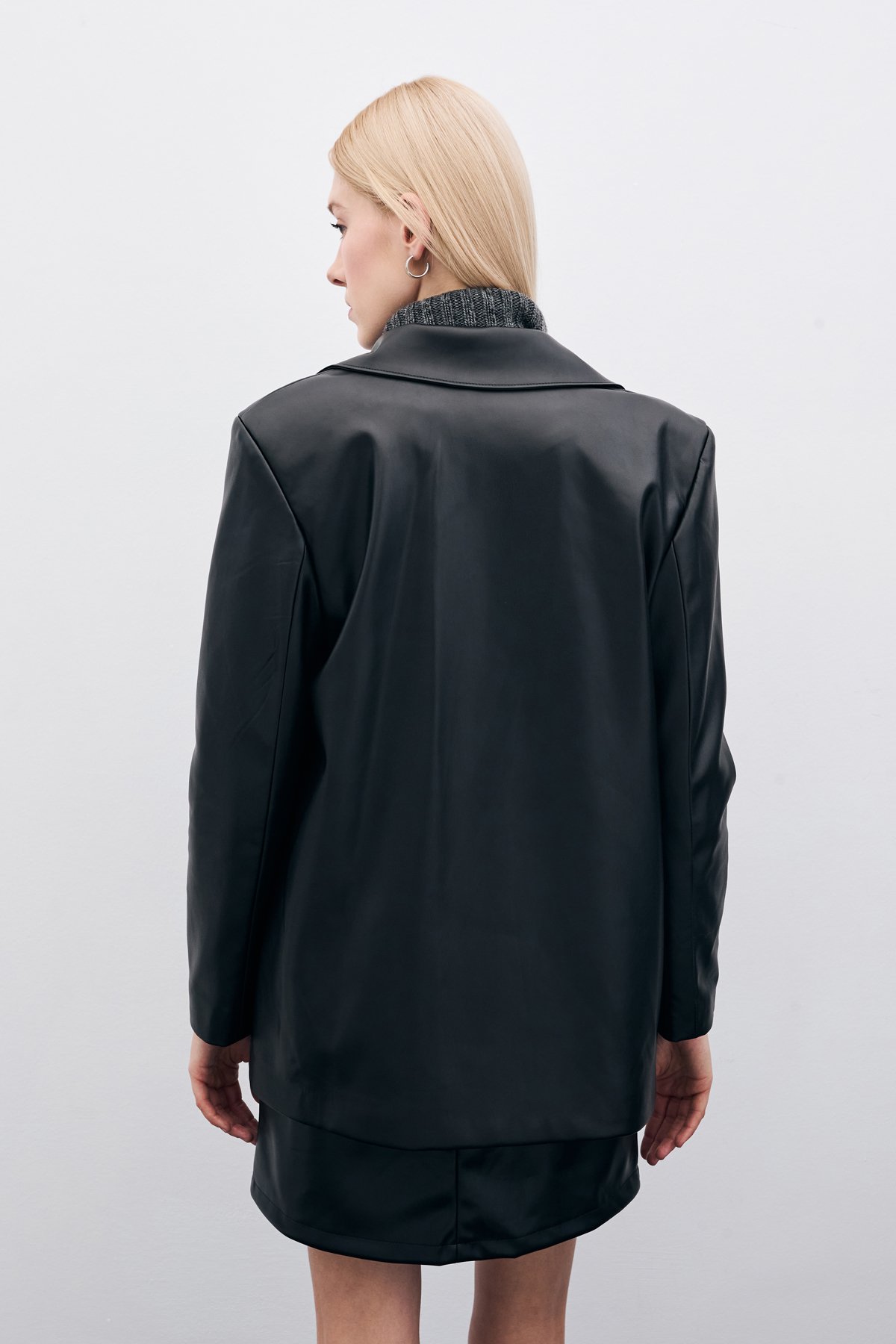 Salaş Deri Ceket - Siyah