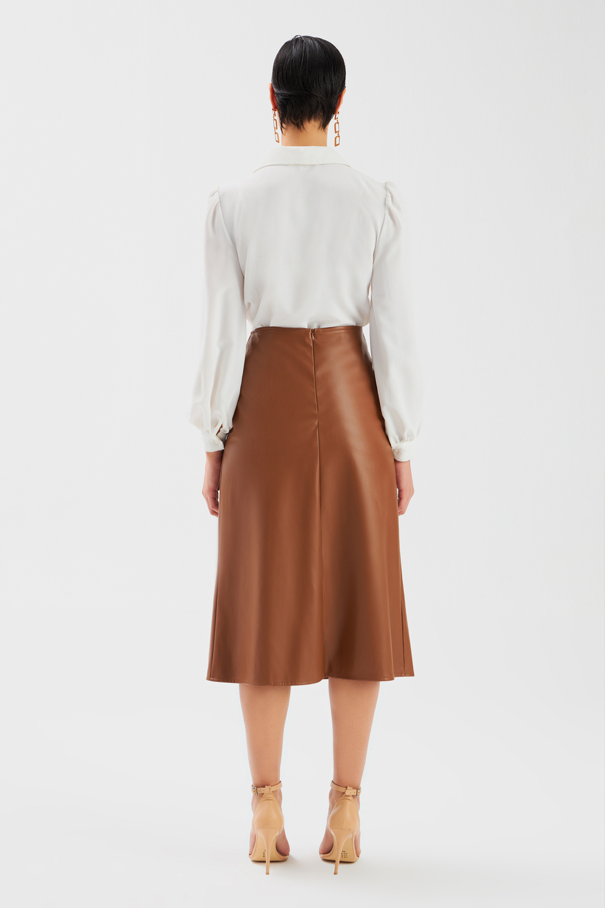 Salaş Deri Etek - KAHVE