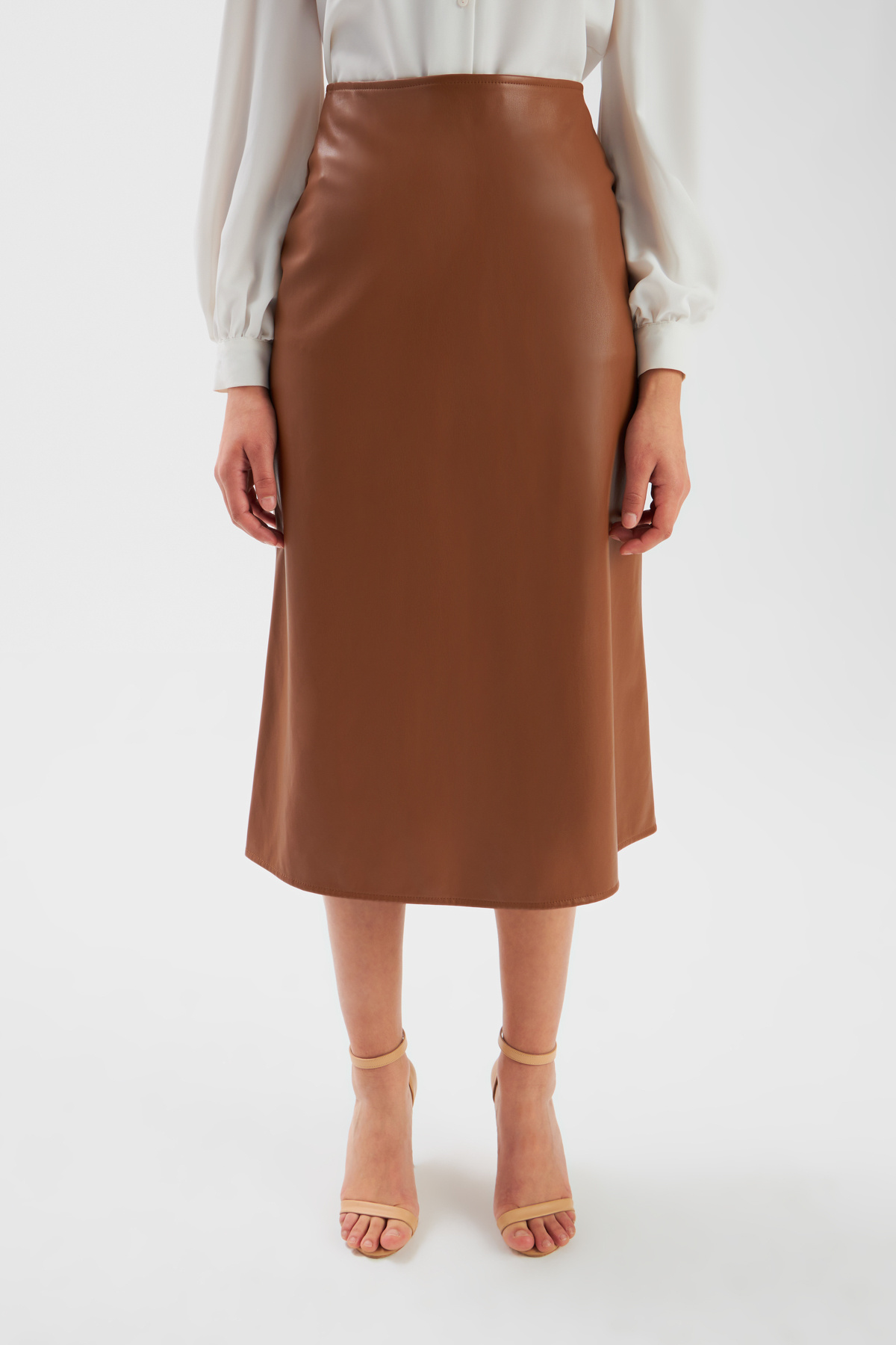 Salaş Deri Etek - KAHVE