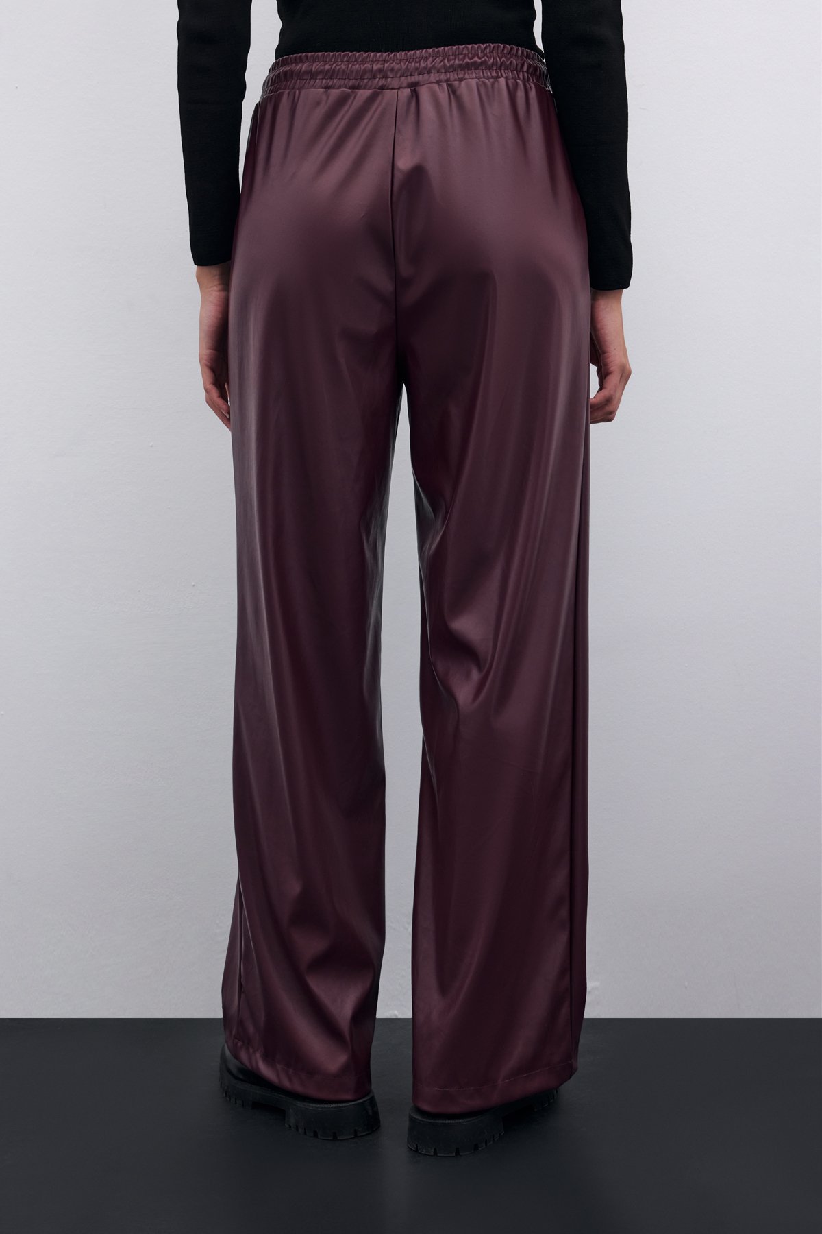 Salaş Deri Pantolon - Bordo