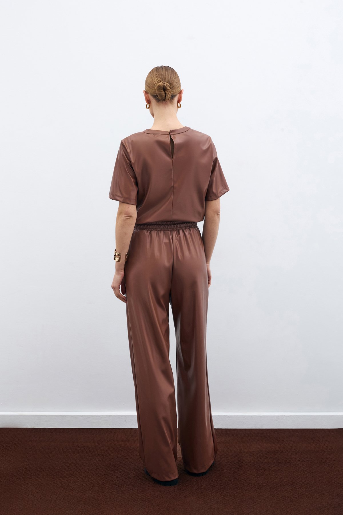 Salaş Deri Pantolon - Kahve