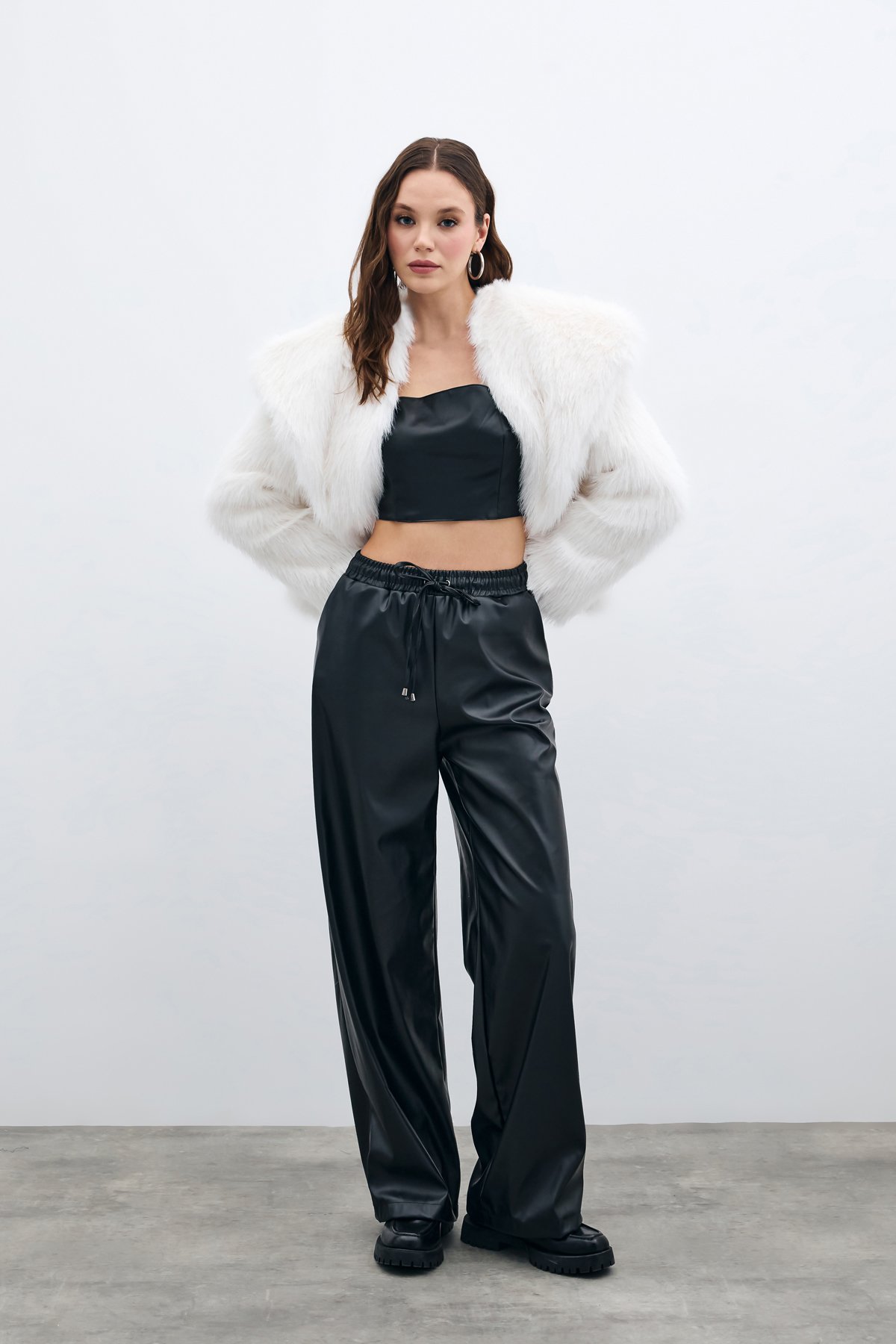 Salaş Deri Pantolon - Siyah