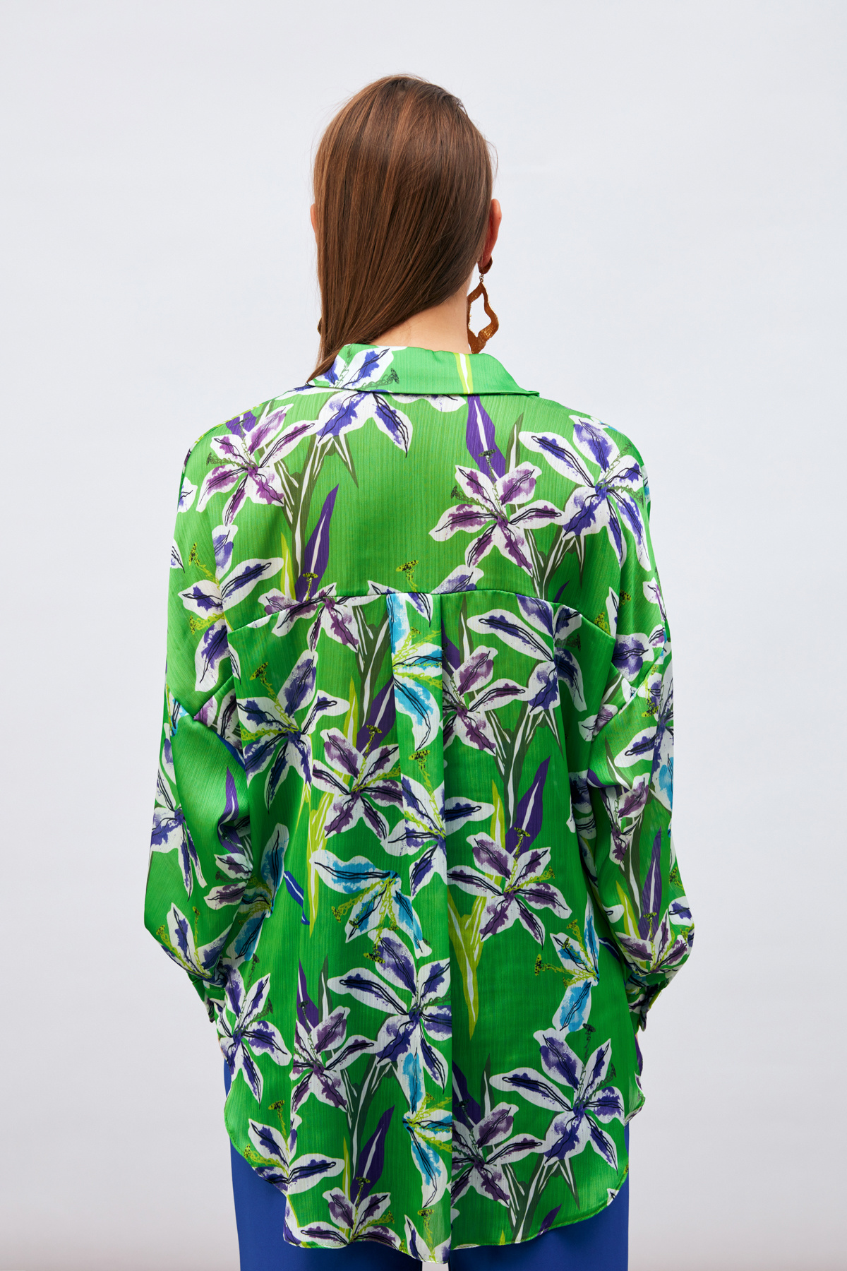 Salaş Desenli Gömlek - YEŞİL