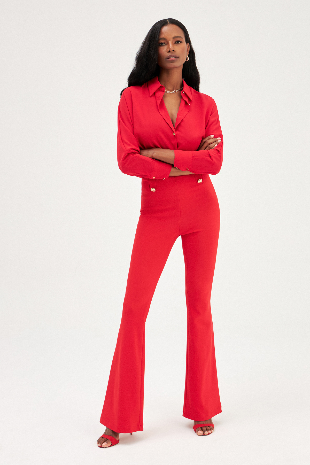 Salaş Düz Gömlek - KIRMIZI