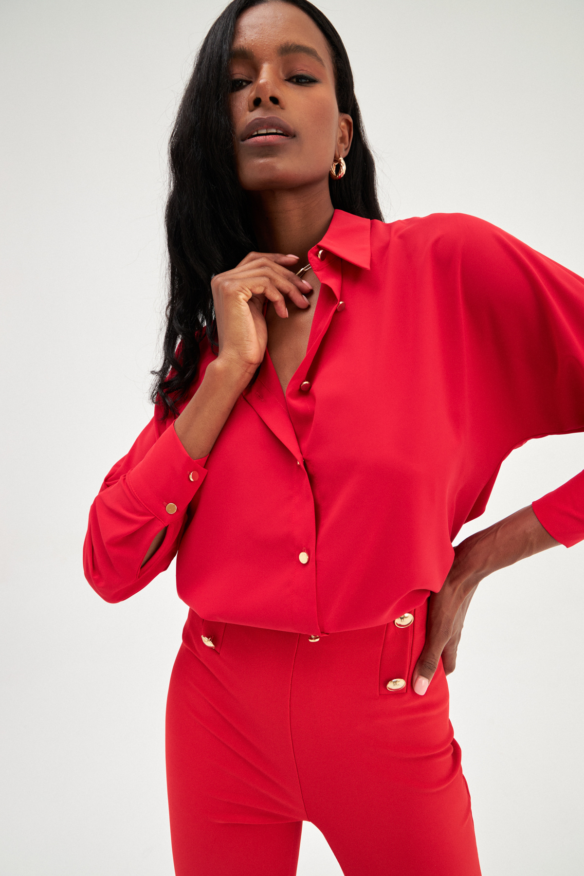 Salaş Düz Gömlek - KIRMIZI