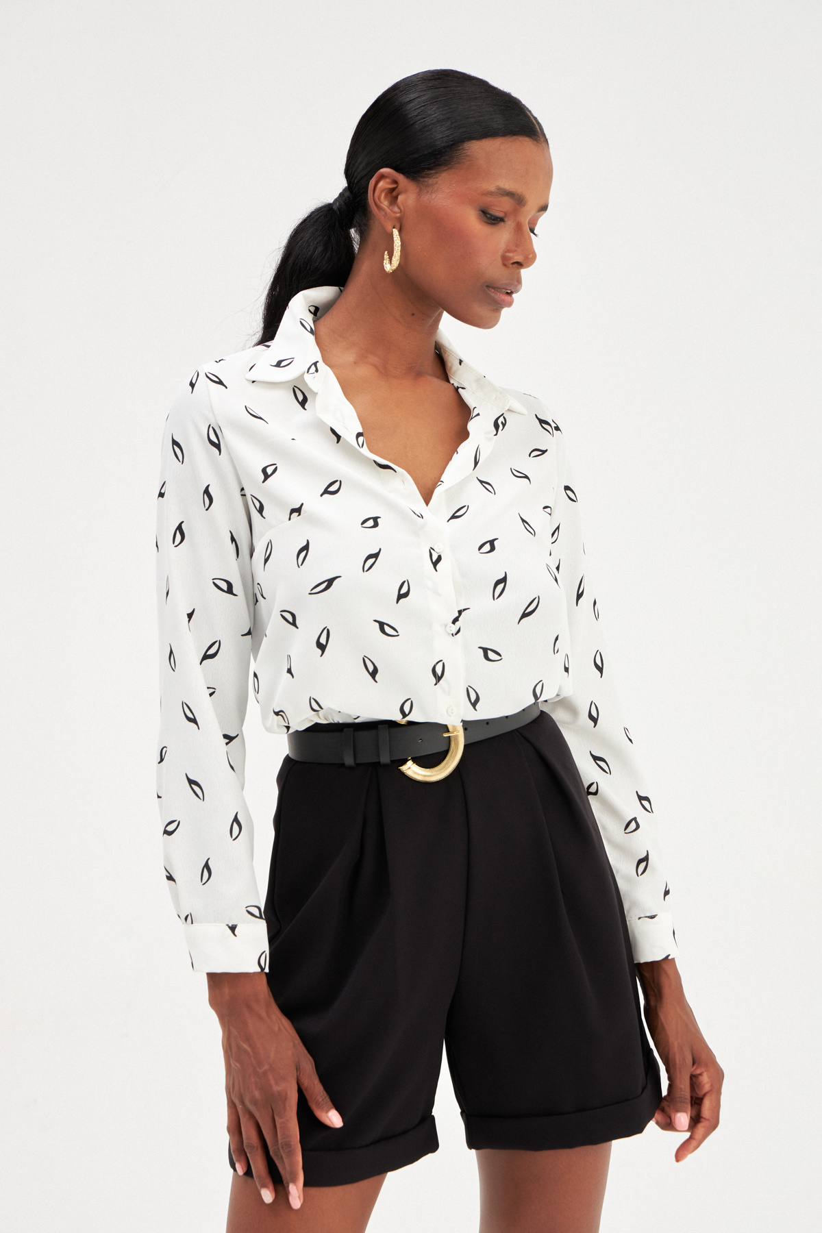 shabby impregnated shirt - ECRU