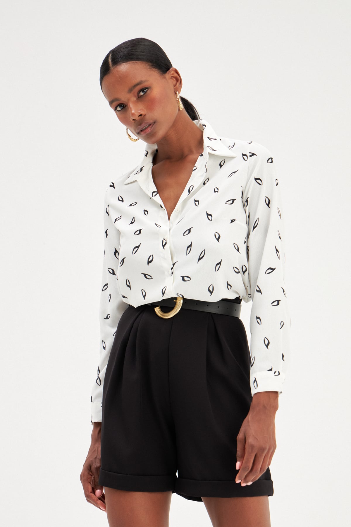 shabby impregnated shirt - ECRU