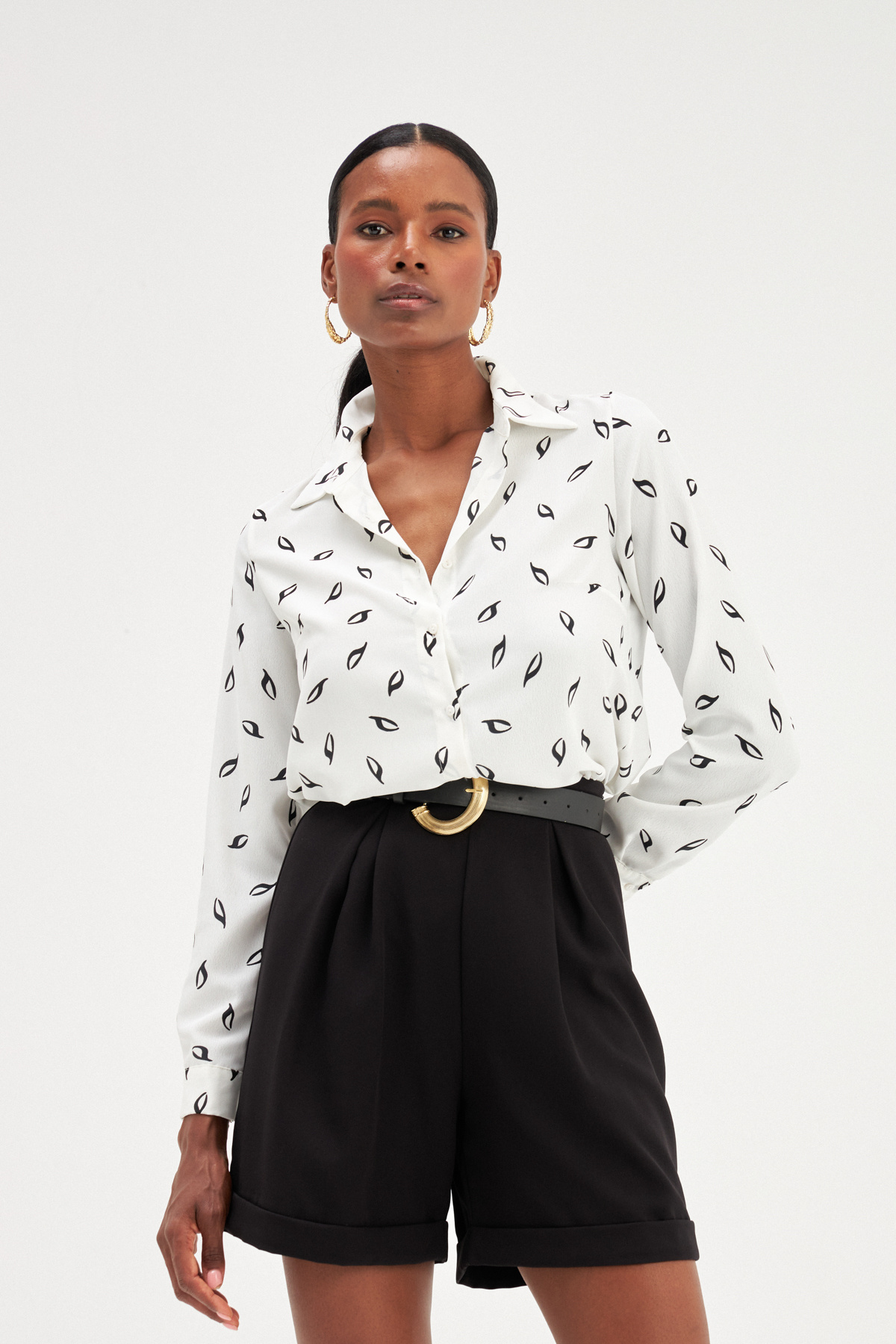 shabby impregnated shirt - ECRU