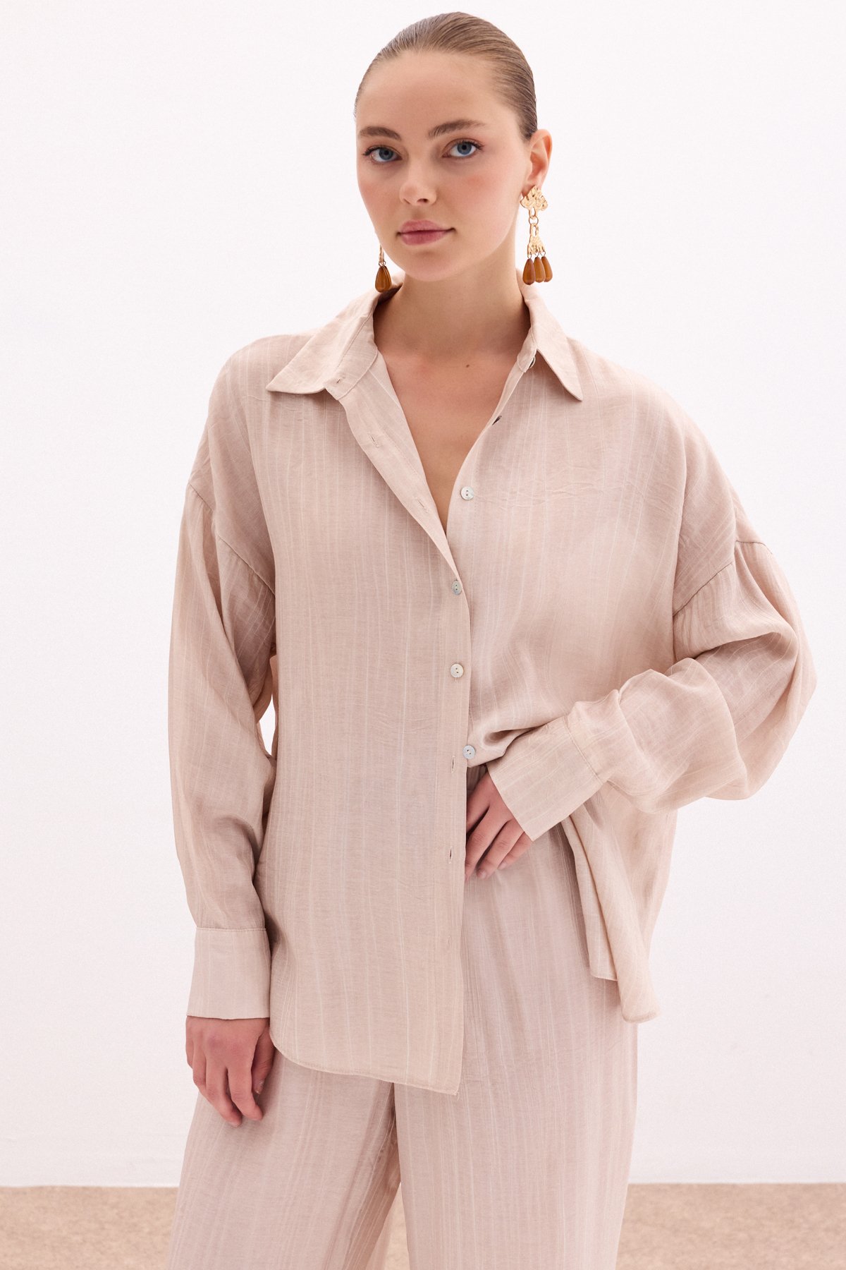 Salaş Gömlek - Bej