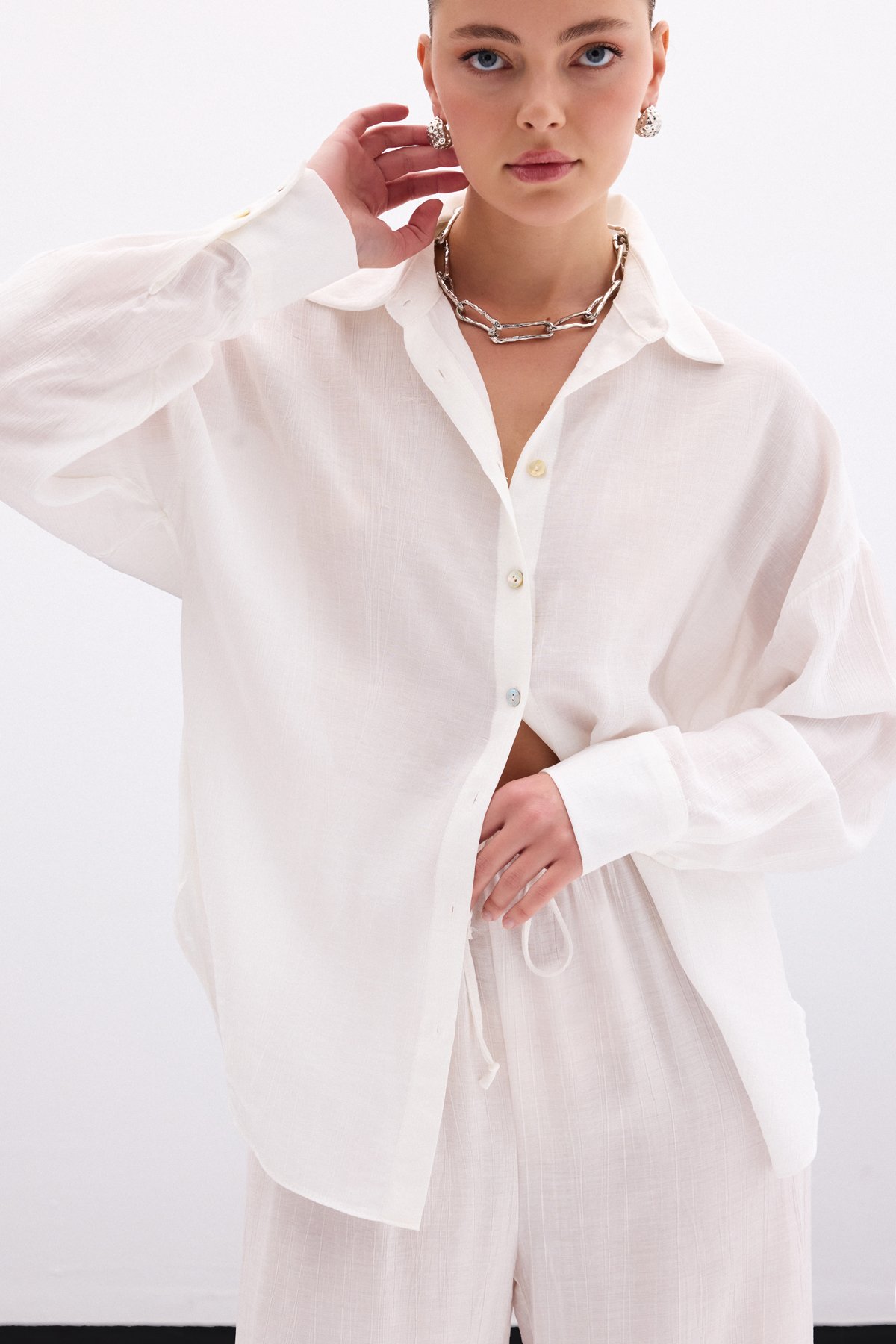 Salaş Gömlek - Ekru