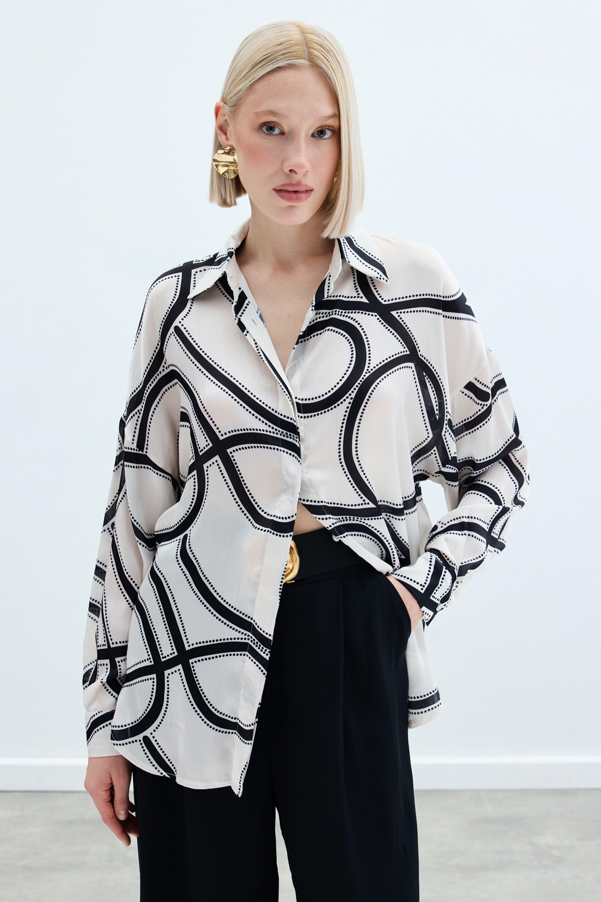 Salaş Gömlek - Ekru