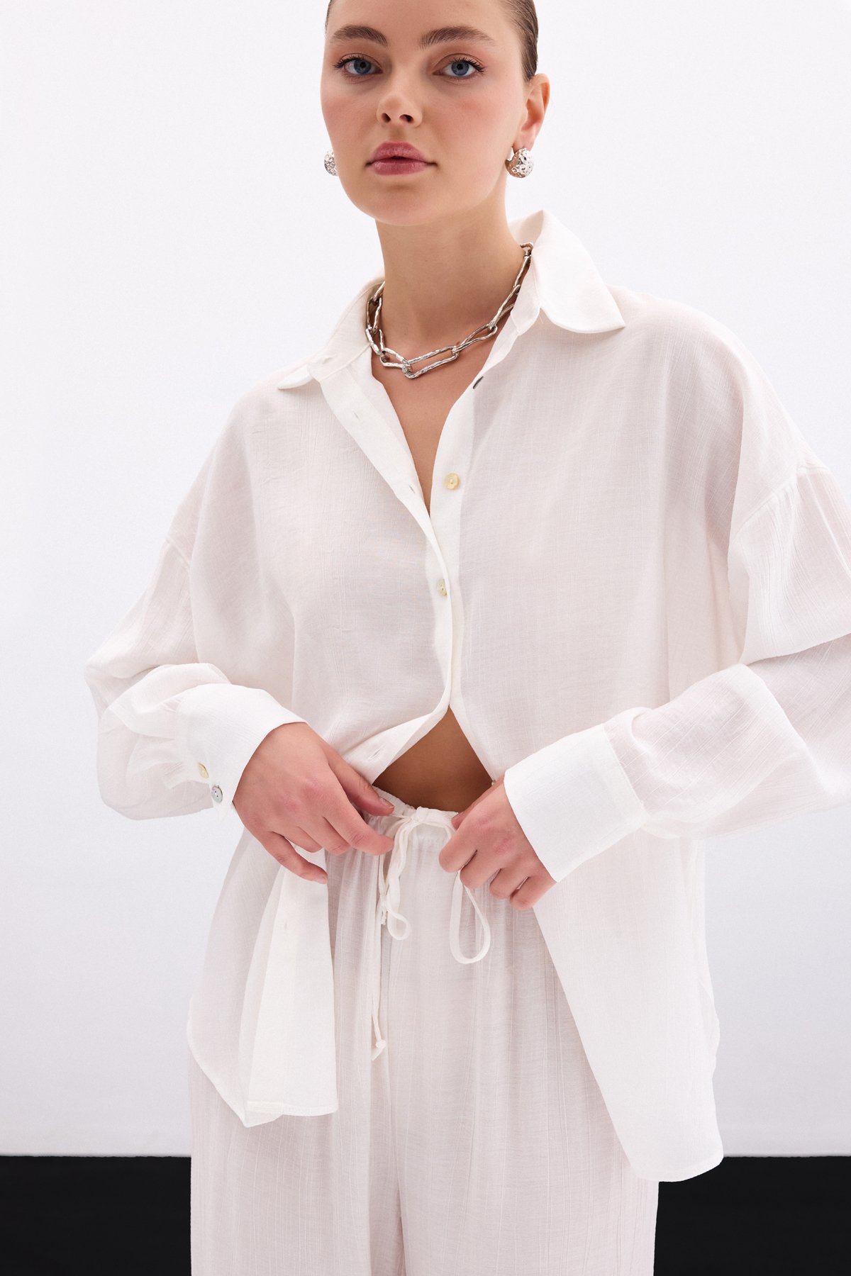 Salaş Gömlek - Ekru