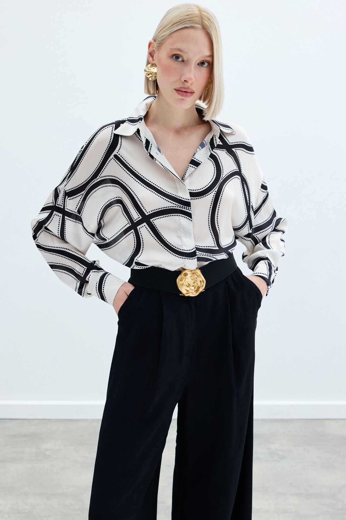 Salaş Gömlek - Ekru