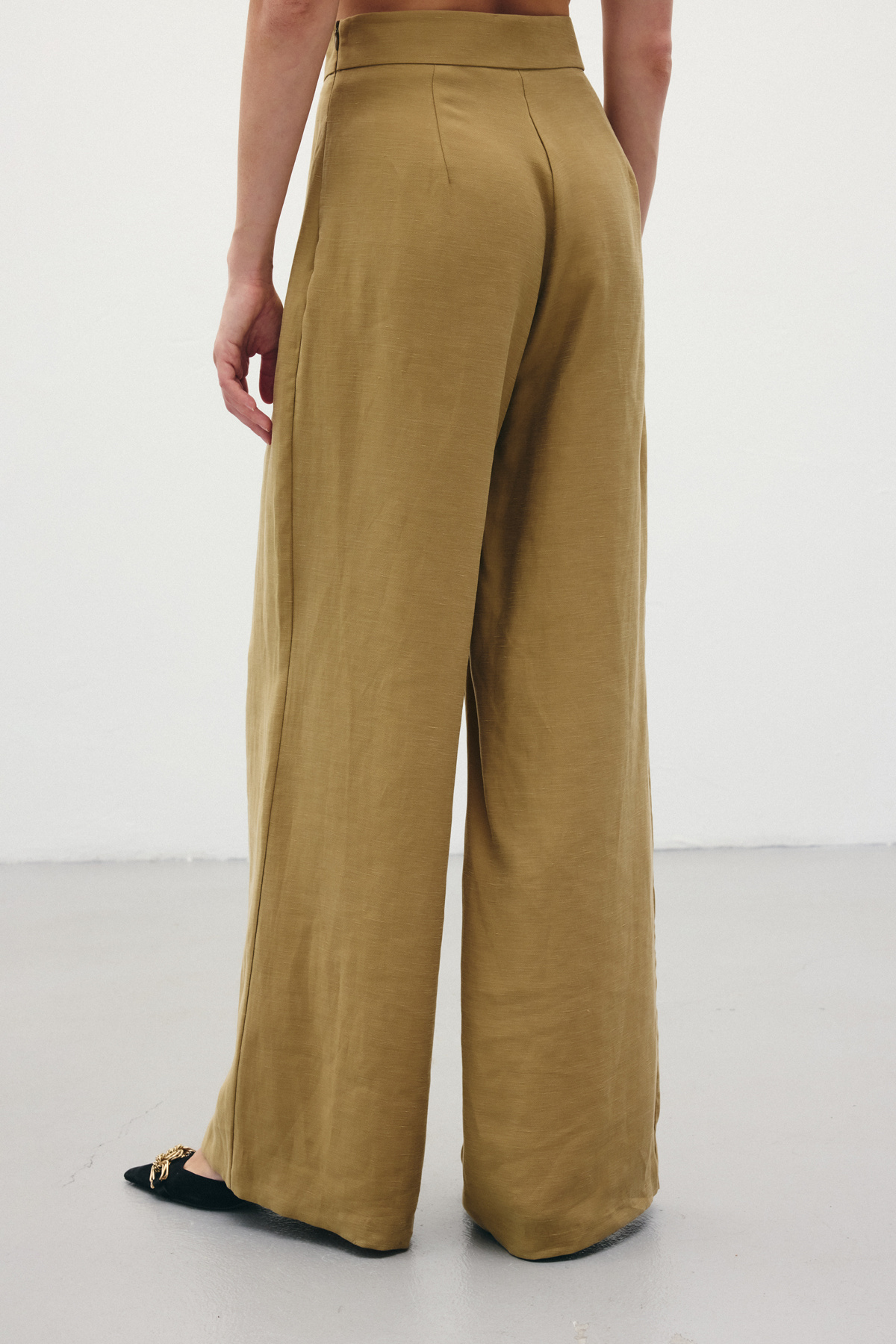 Salaş Keten Pantolon - Haki