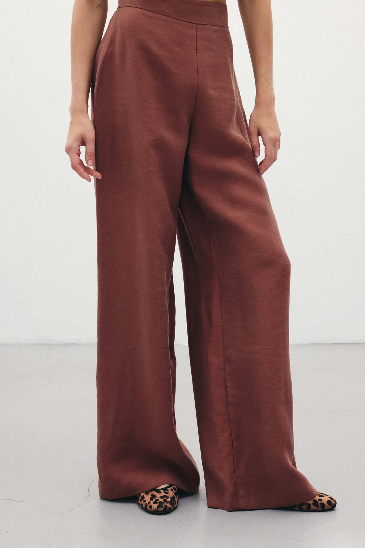 Salaş Keten Pantolon - Kahve