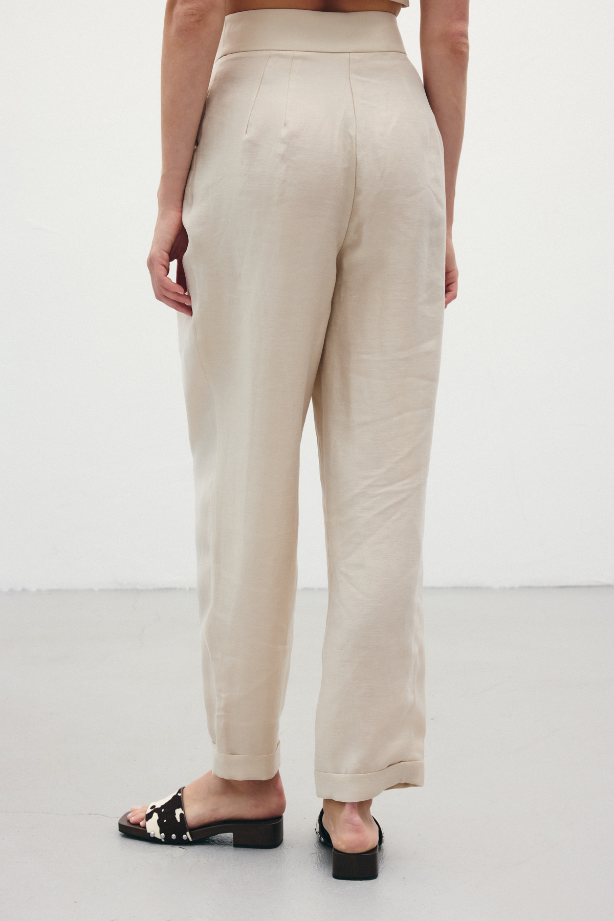 Salaş Keten Pantolon - Taş