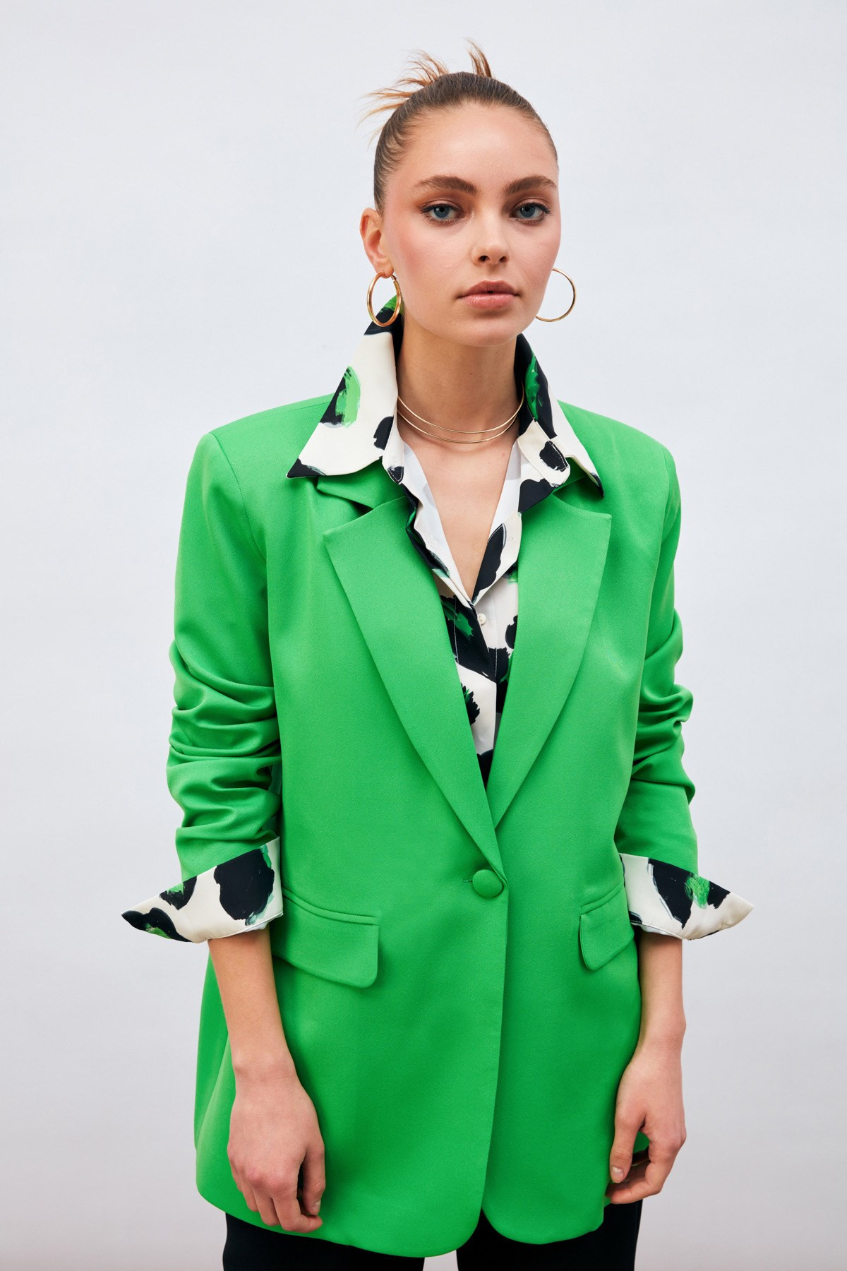 Salaş Klasik Ceket - AÇIK YEŞİL