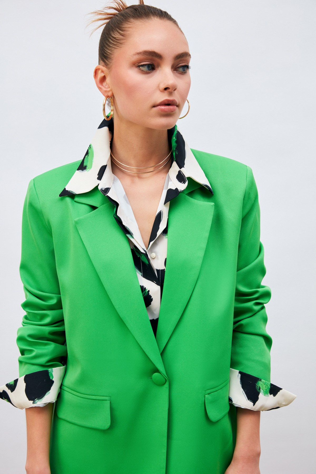 Salaş Klasik Ceket - AÇIK YEŞİL