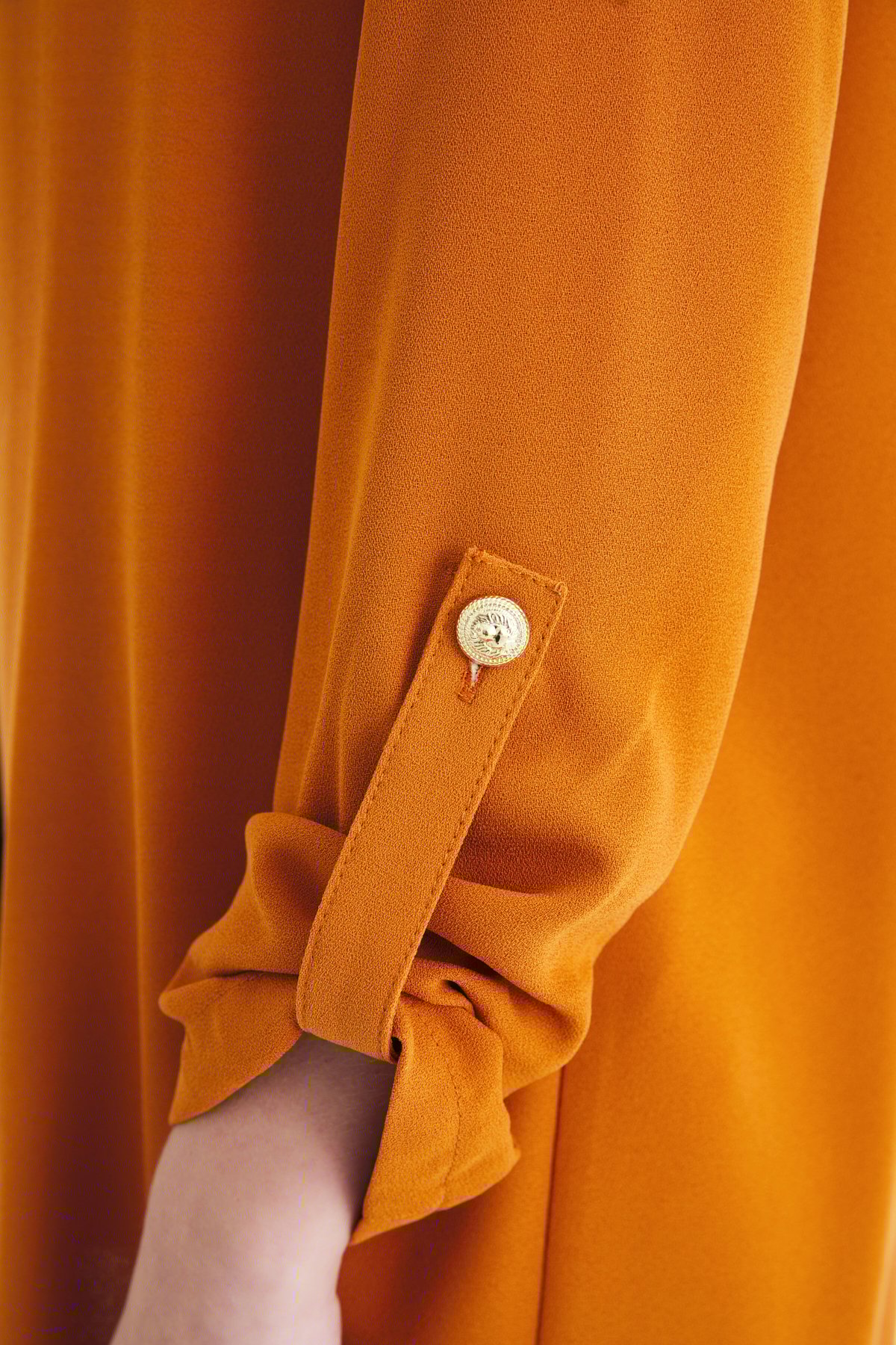 Salaş krep ceket - KİREMİT