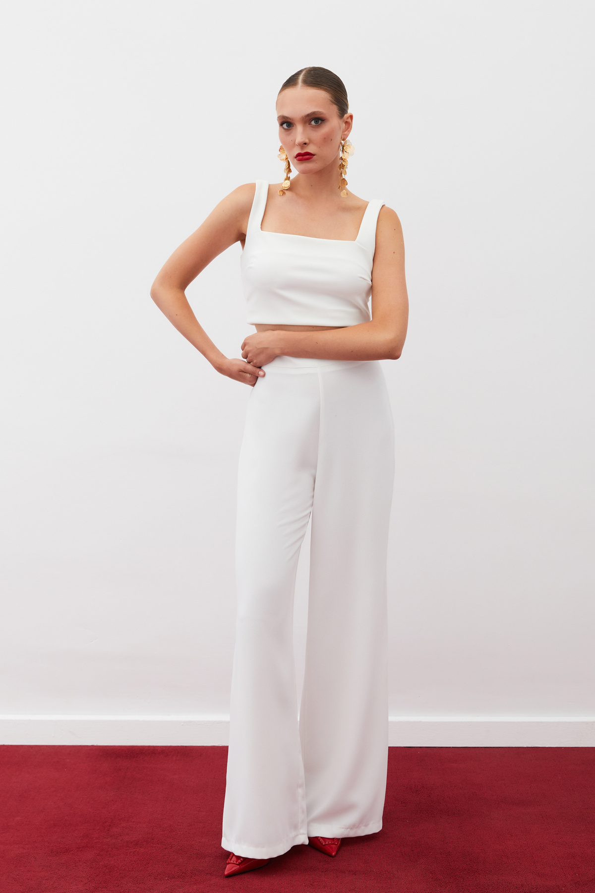 Salaş Krep Pantolon - EKRU