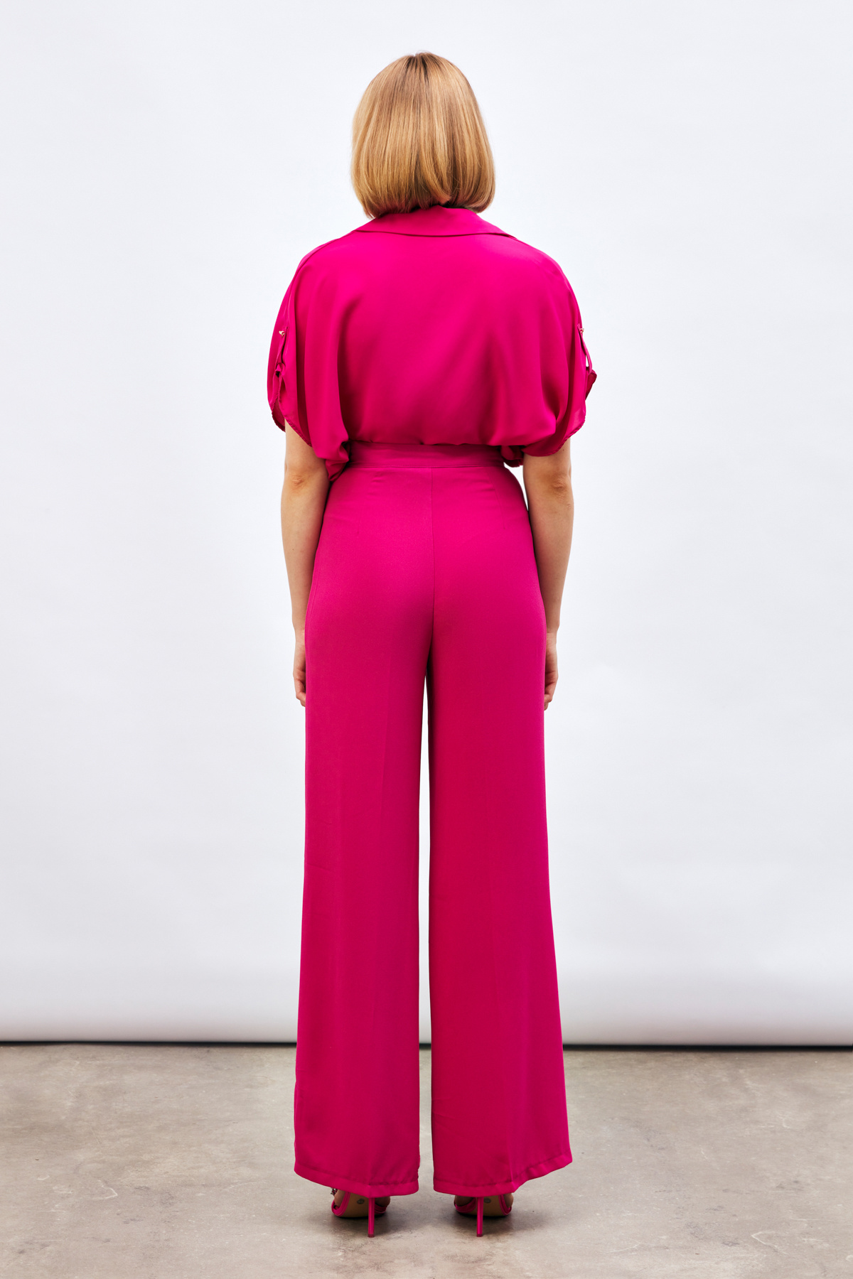 Salaş Krep Pantolon - FUŞYA
