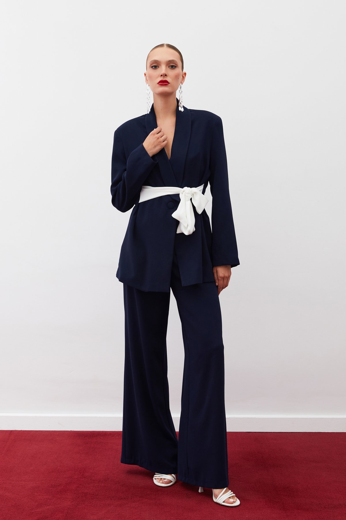 Salaş Krep Pantolon - LACİVERT